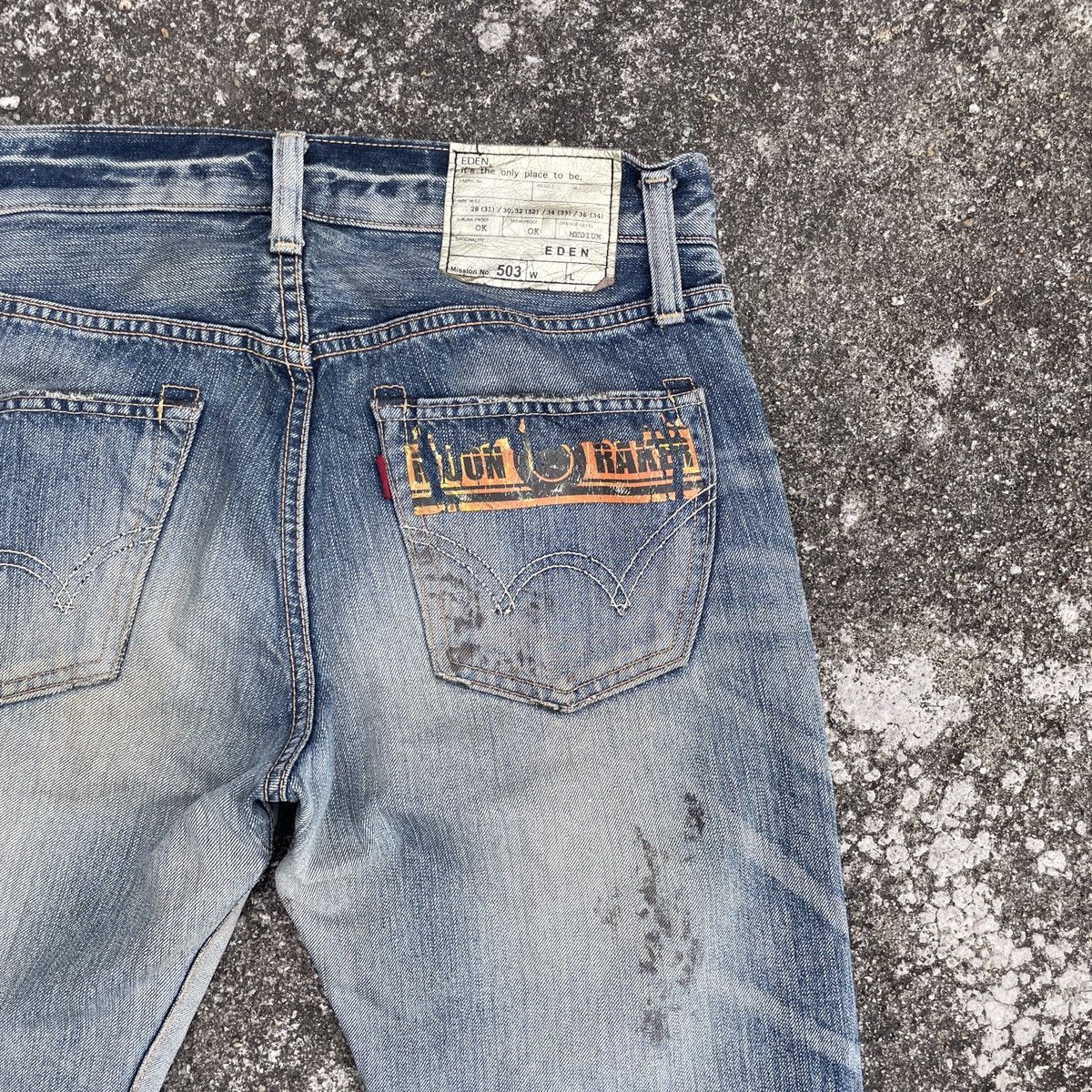Edwin Vintage Edwin Distressed Denim Jeans Size US 33 - 8 Thumbnail
