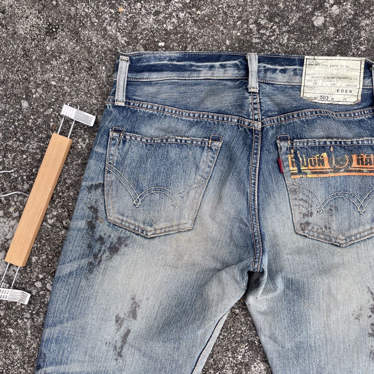 Edwin Vintage Edwin Distressed Denim Jeans Size US 33 - 9 Thumbnail
