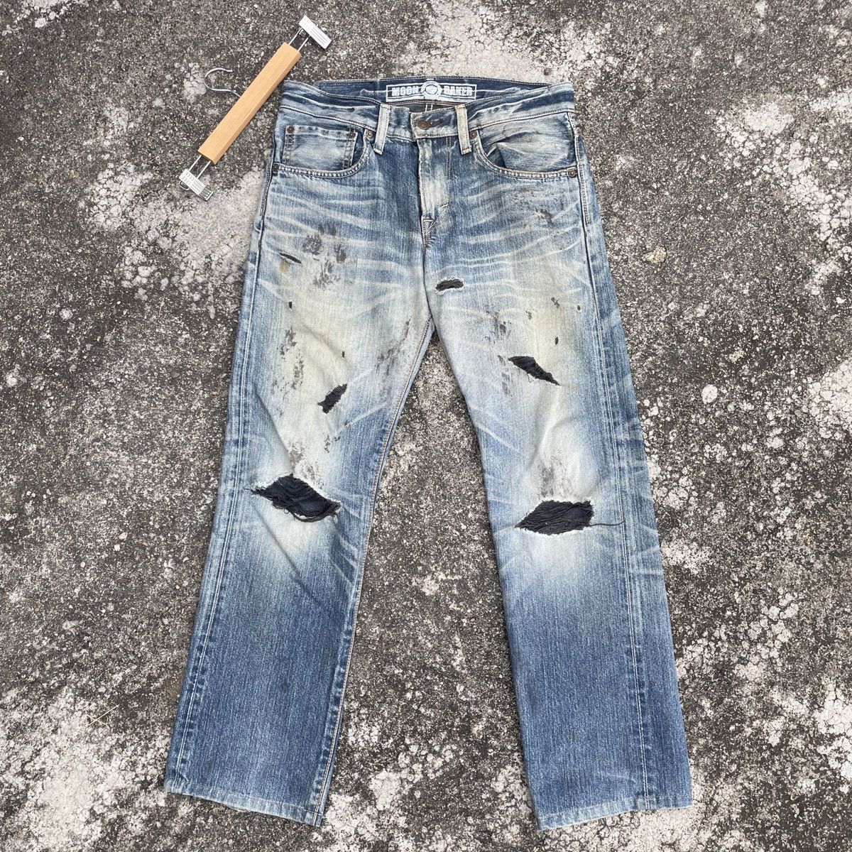 Edwin Vintage Edwin Distressed Denim Jeans Size US 33 - 1 Thumbnail