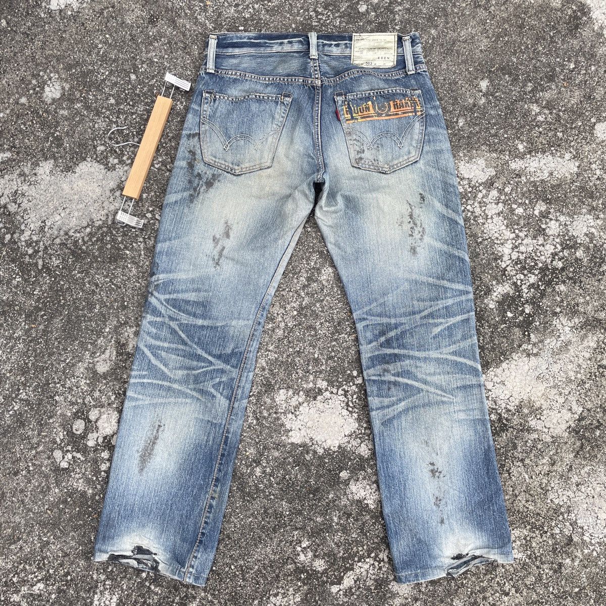 Edwin Vintage Edwin Distressed Denim Jeans Size US 33 - 7 Thumbnail