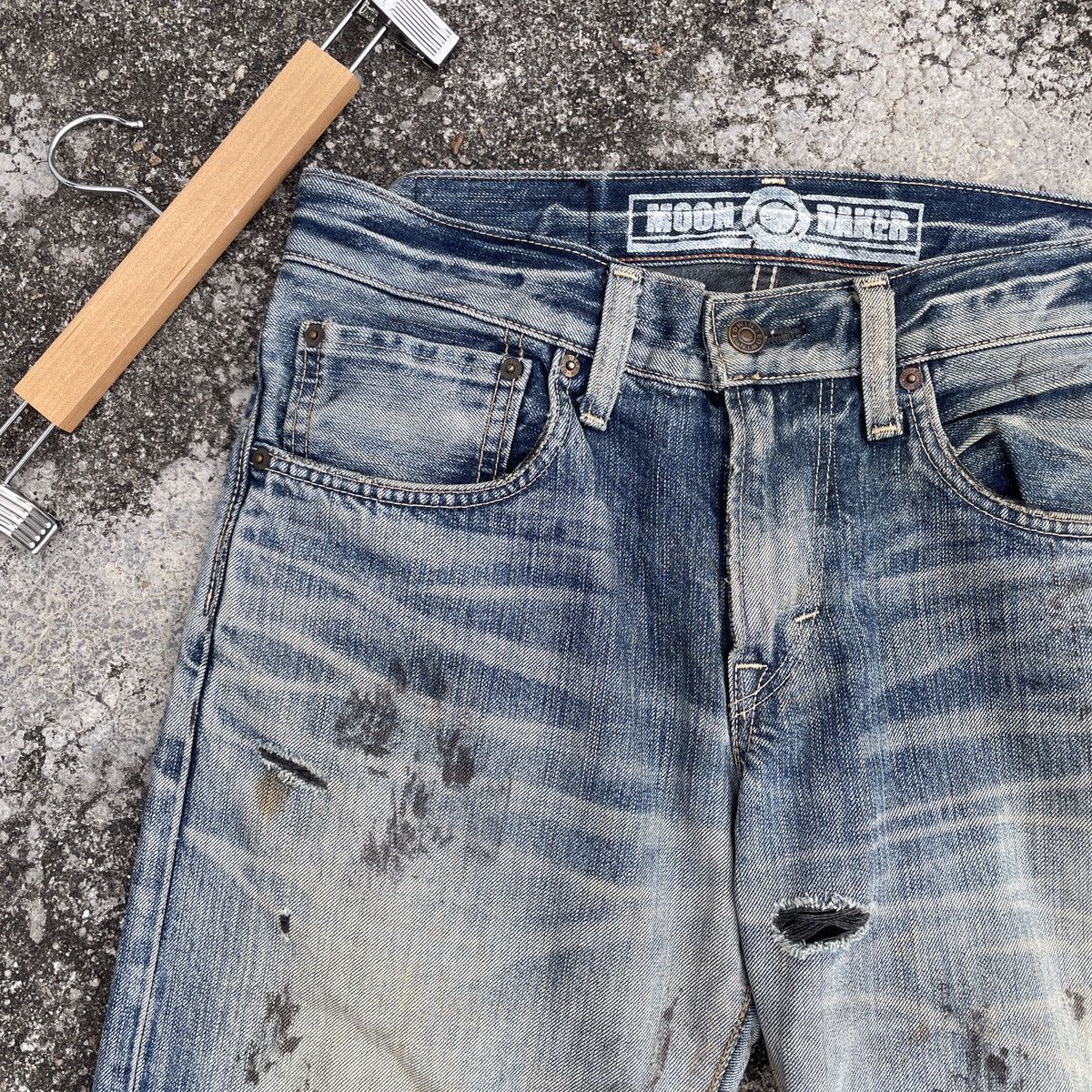 Edwin Vintage Edwin Distressed Denim Jeans Size US 33 - 3 Thumbnail