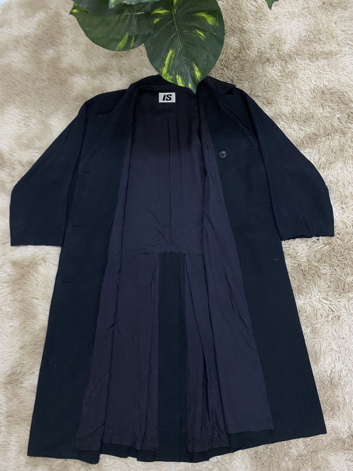 image of Issey Miyake Trench Coat in Black, Men's (Size XL)