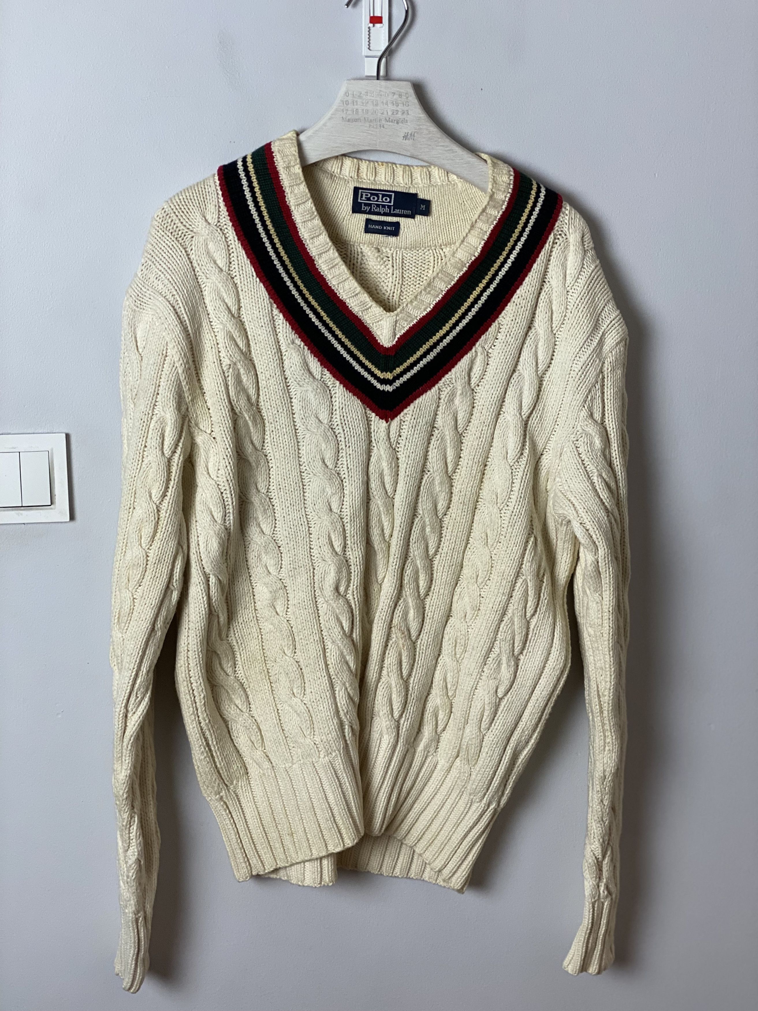 Ralph 2024 Lauren 90s HandKnit Silk Sweater M