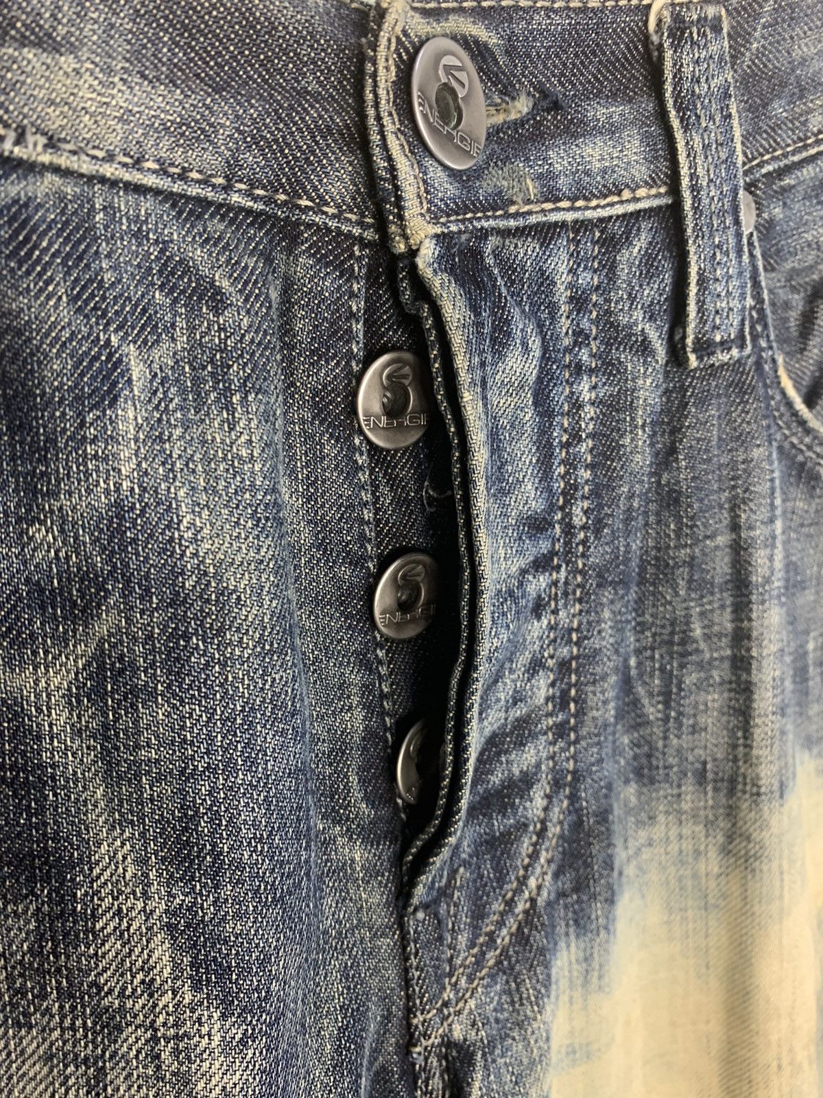 Energie Energie Style Clash Japanese Indigo Buttonfly Denim Jeans Size US 30 / EU 46 - 8 Thumbnail