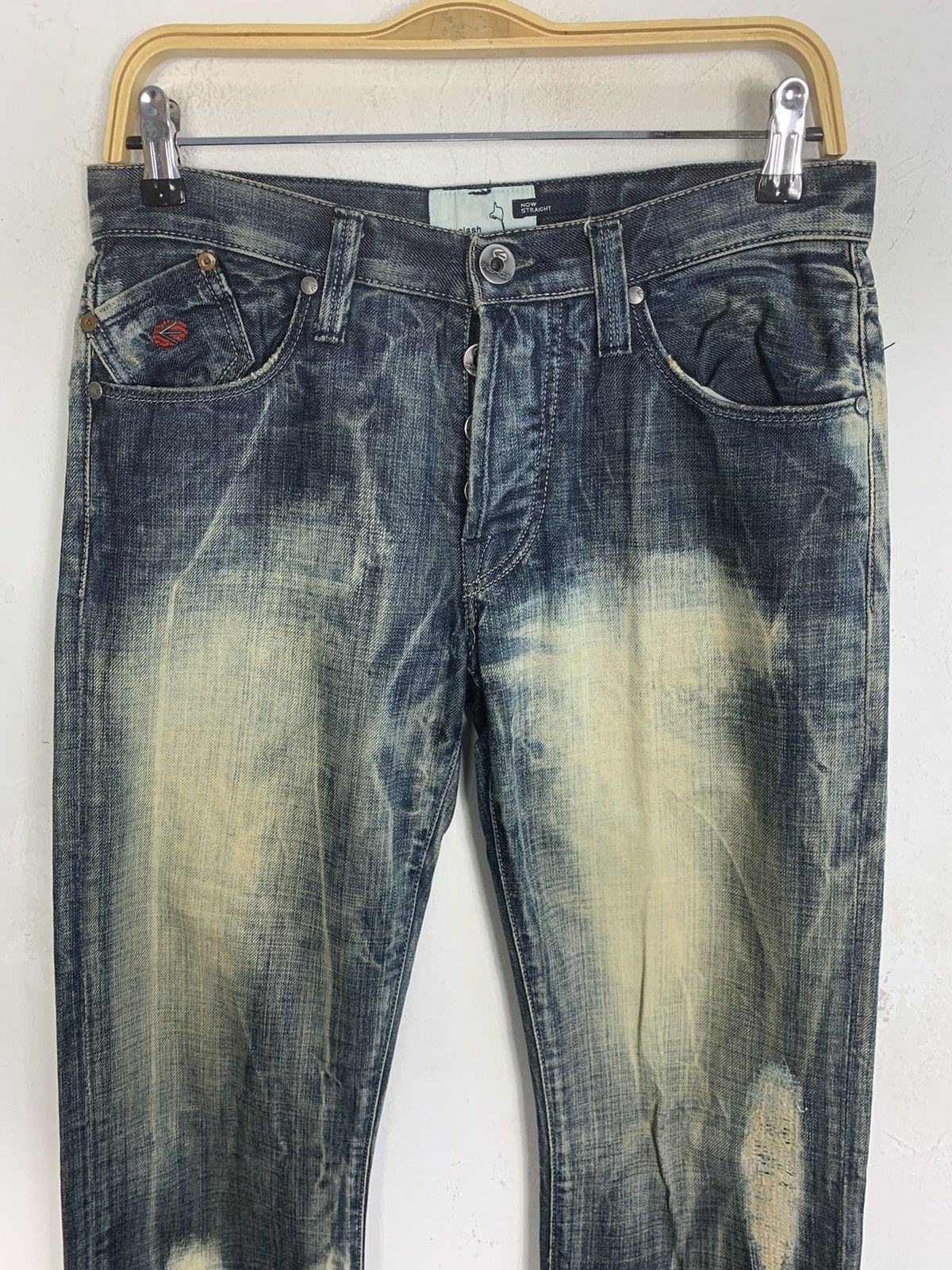 Energie Energie Style Clash Japanese Indigo Buttonfly Denim Jeans Size US 30 / EU 46 - 3 Thumbnail