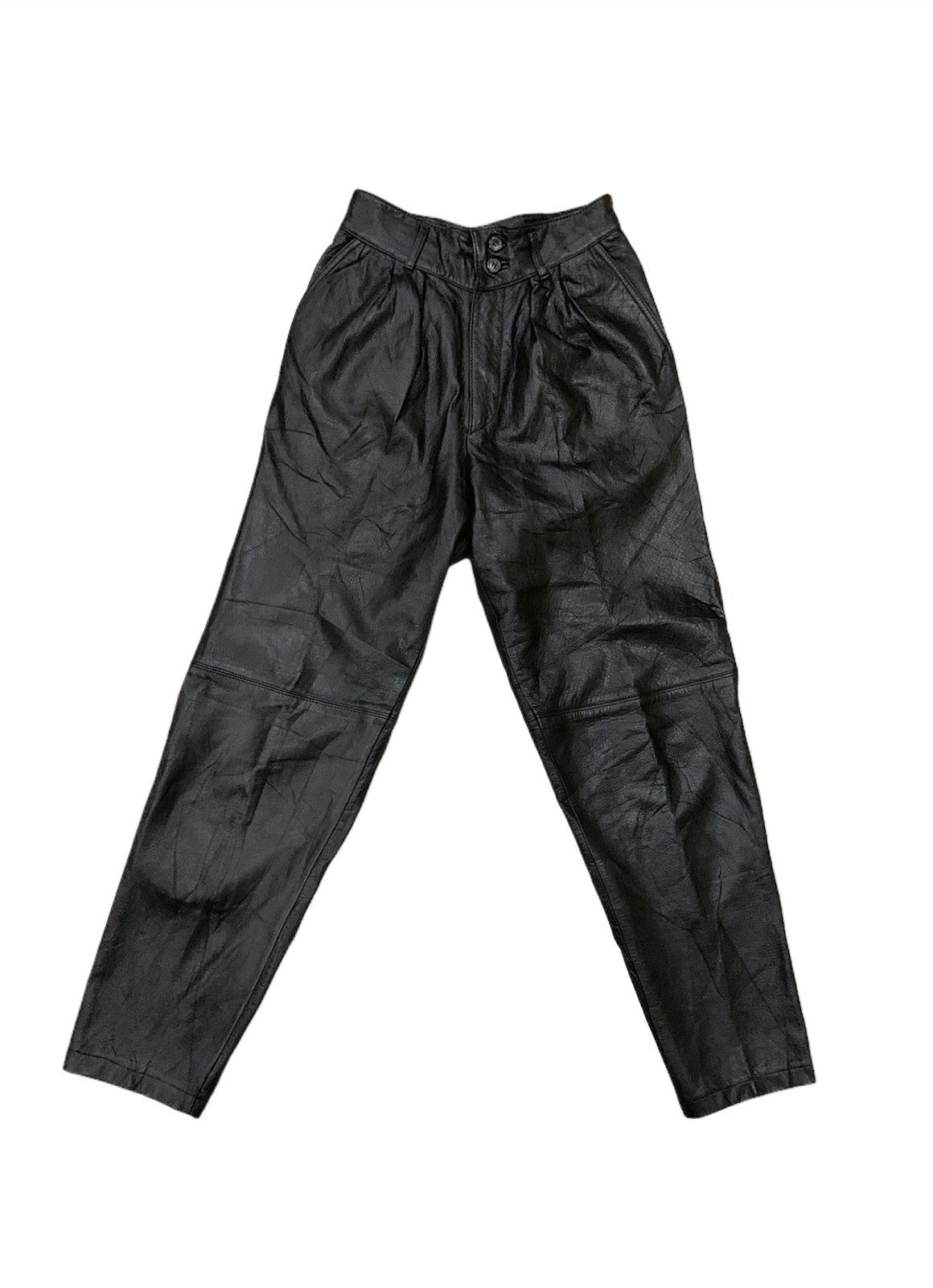 Designer × Japanese Brand × Leather Leather Black Pants Size 26 - 1 Thumbnail