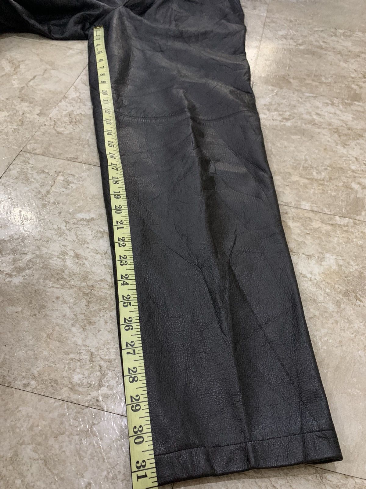 Designer × Japanese Brand × Leather Leather Black Pants Size 26 - 7 Thumbnail
