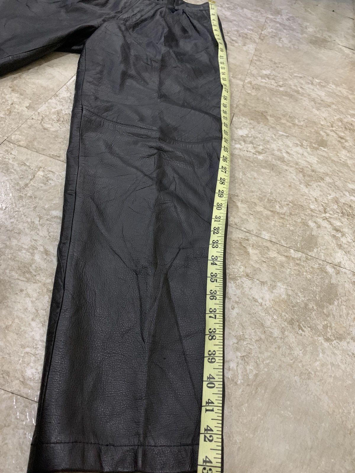 Designer × Japanese Brand × Leather Leather Black Pants Size 26 - 8 Thumbnail
