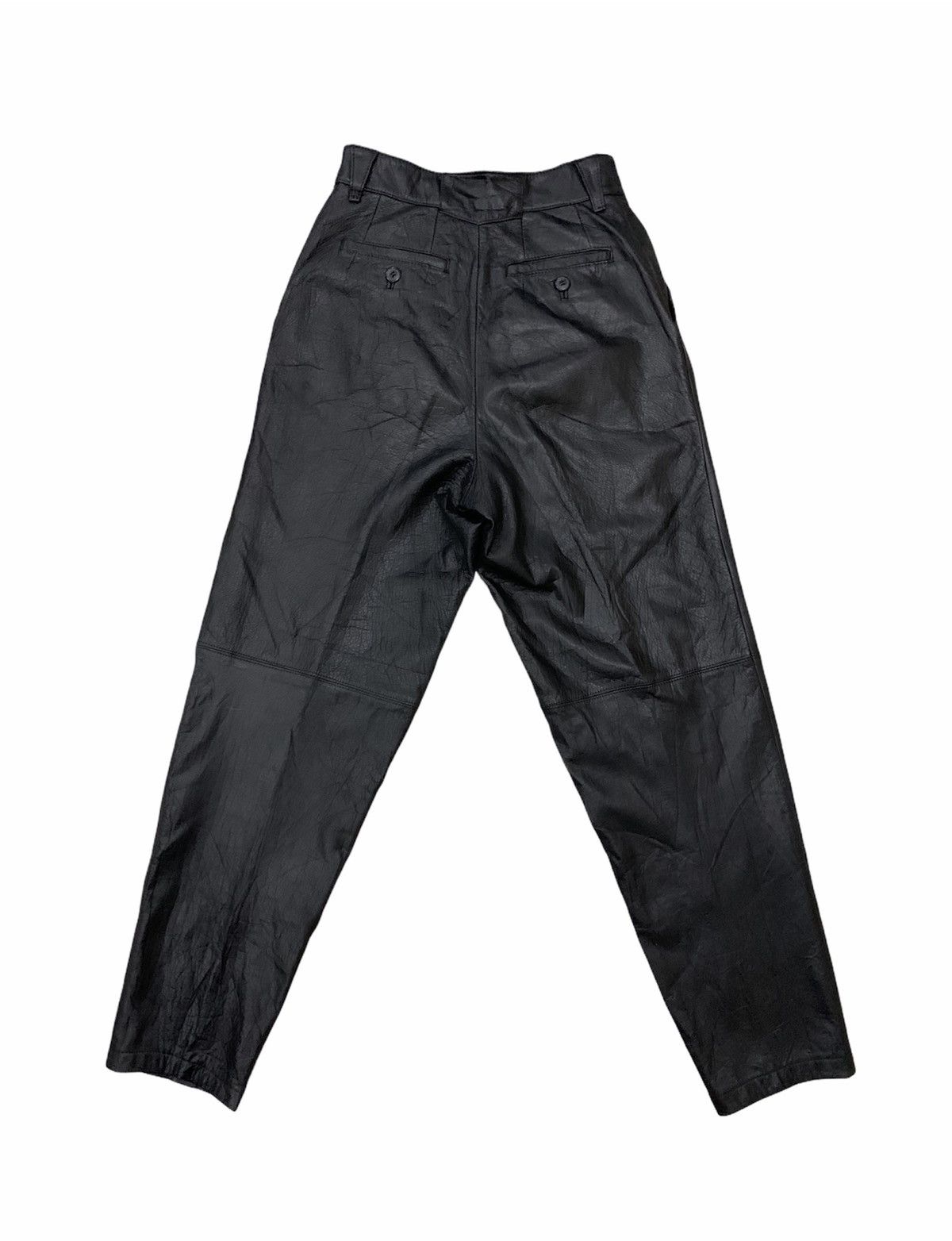 Designer × Japanese Brand × Leather Leather Black Pants Size 26 - 2 Thumbnail