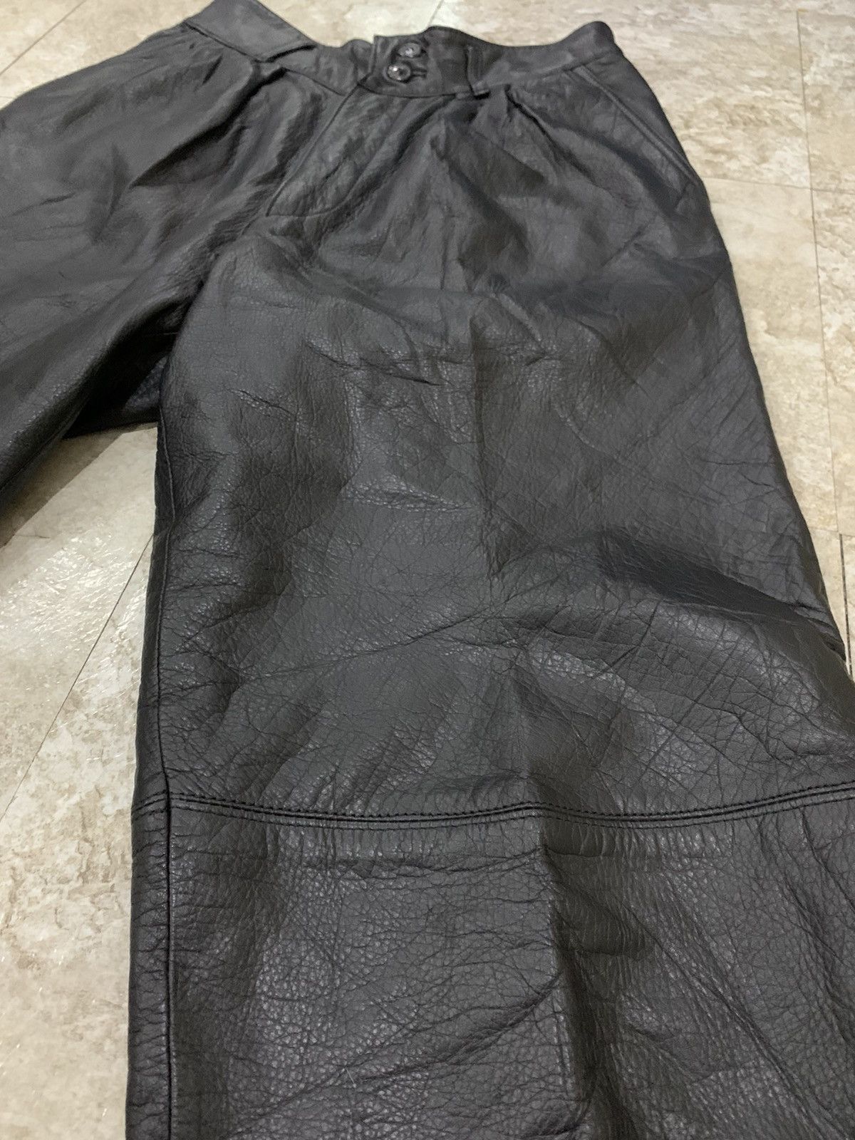Designer × Japanese Brand × Leather Leather Black Pants Size 26 - 3 Thumbnail