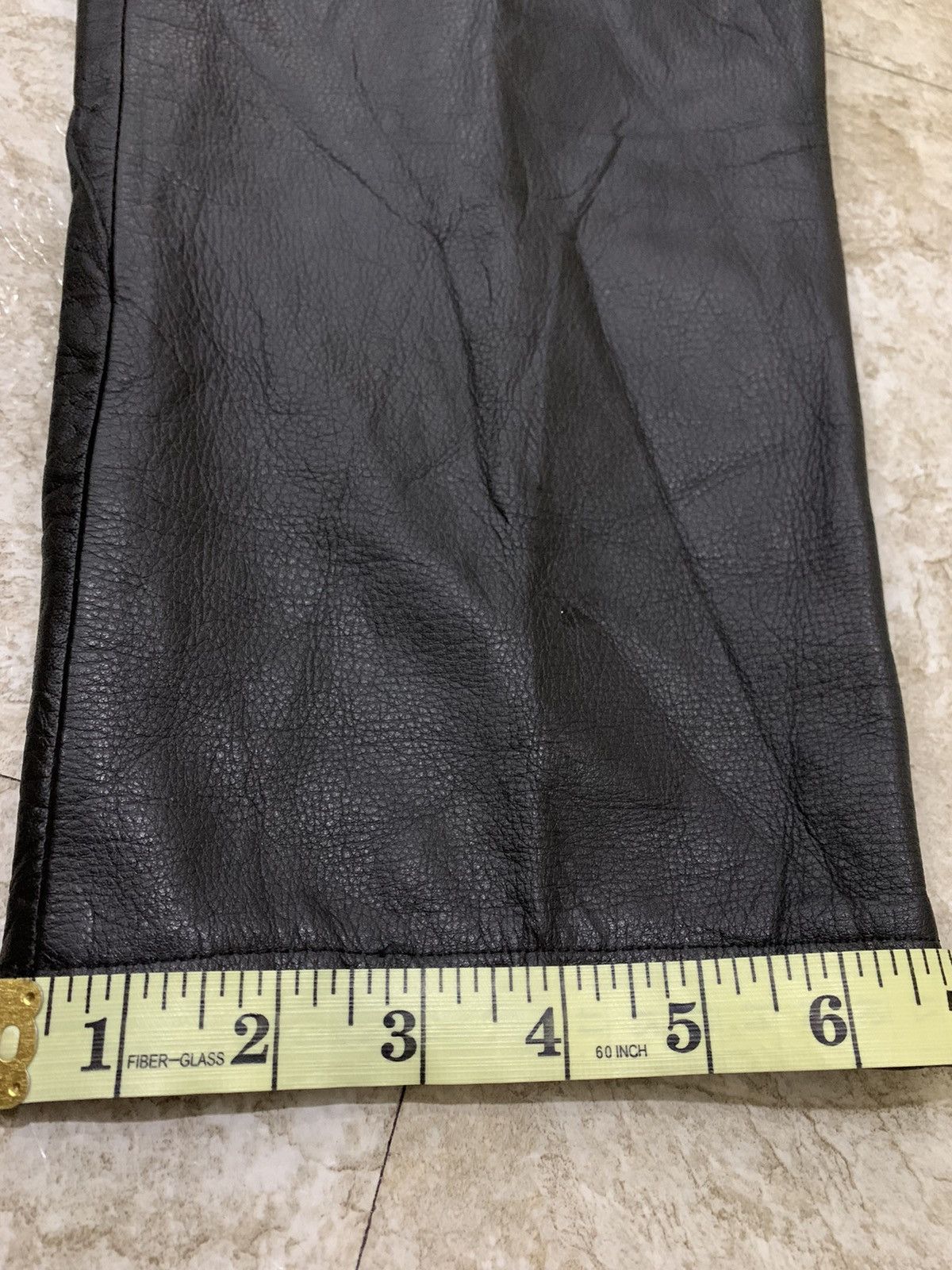 Designer × Japanese Brand × Leather Leather Black Pants Size 26 - 12 Thumbnail