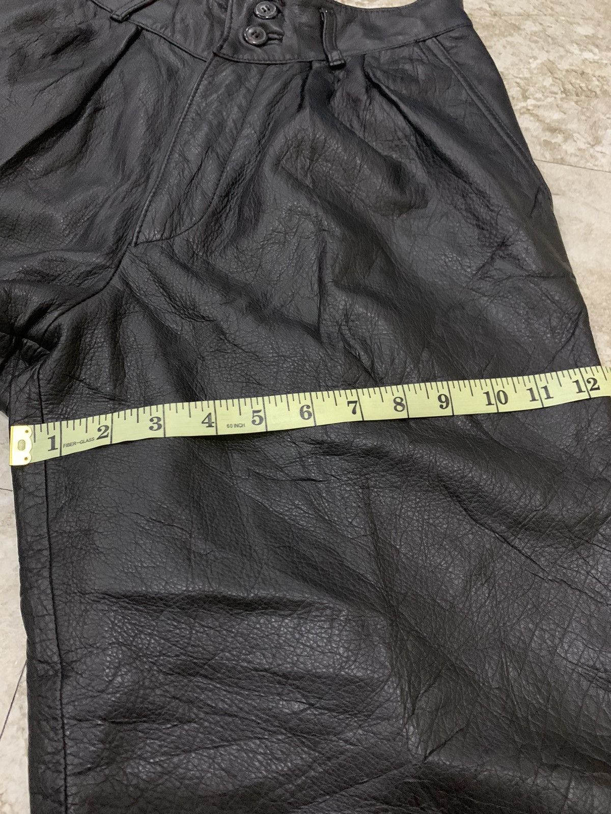 Designer × Japanese Brand × Leather Leather Black Pants Size 26 - 10 Thumbnail