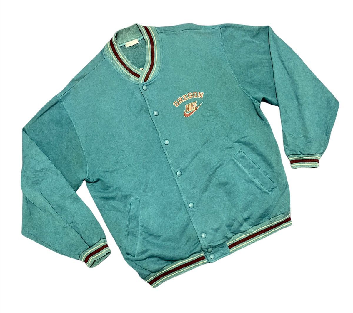 Nike Vintage Nike Oregon 90s Varsity Jacket Embroidered Size US M / EU 48-50 / 2 - 2 Thumbnail