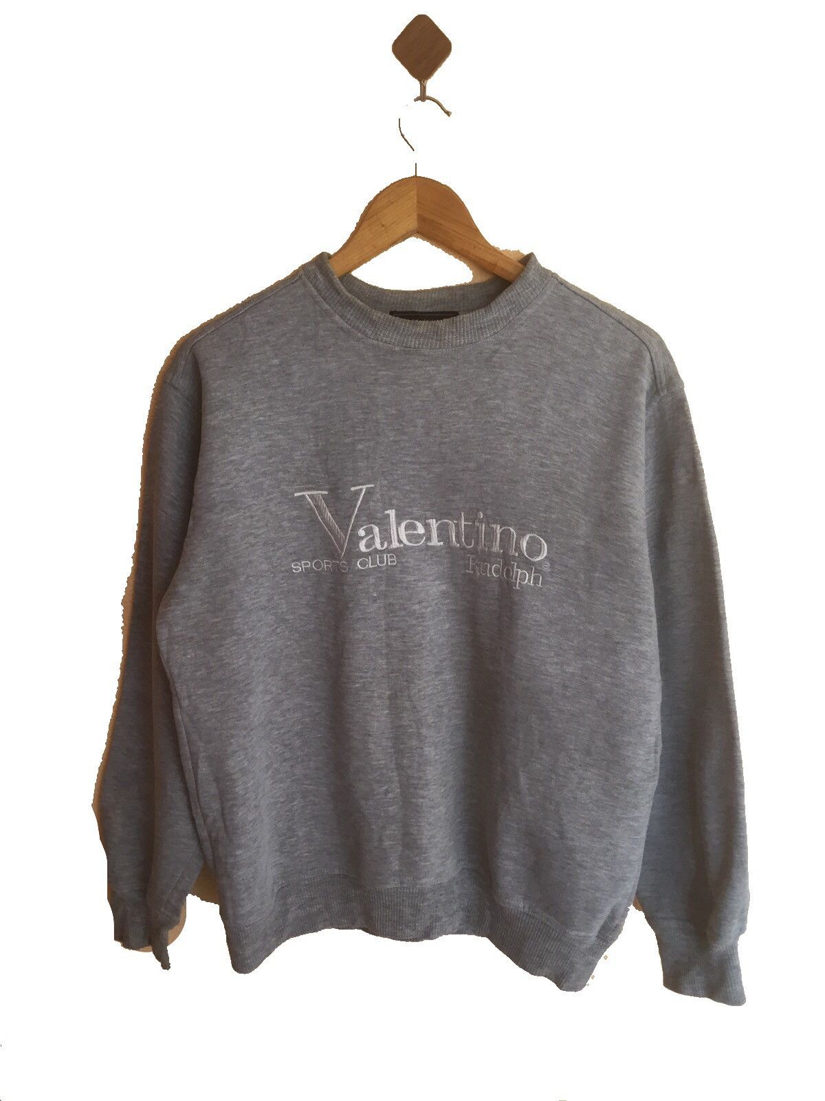 Valentino × Vintage RARE EMBROIDERED RUDOLPH VALENTINO SPELLPUT CREWNECK Size US M / EU 48-50 / 2 - 1 Thumbnail