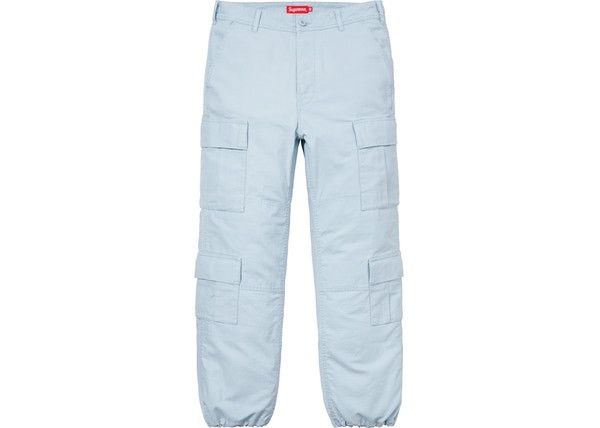 image of Supreme Ss18 Pale Blue Cargo Trousers (4 Pocket), Men's (Size 34)