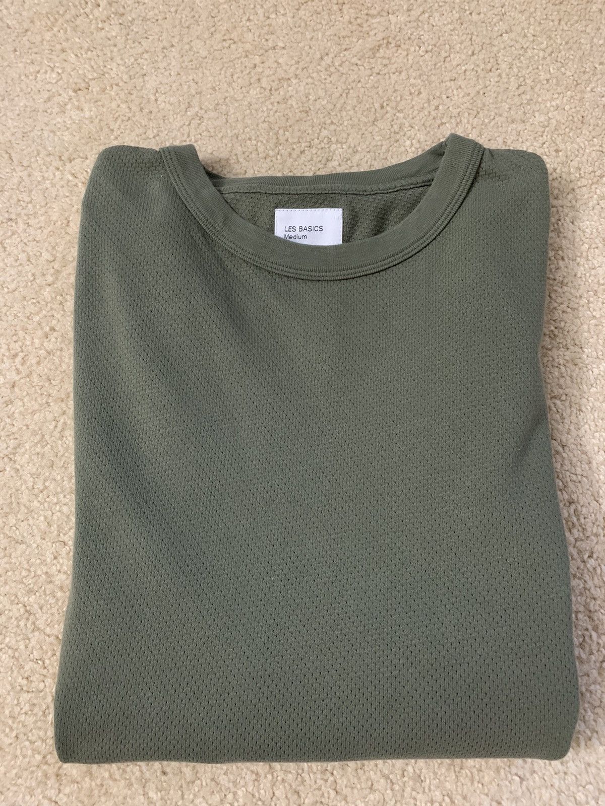 Les Basics Long Sleeve Cotton Mesh Tee Size US M / EU 48-50 / 2 - 2 Thumbnail