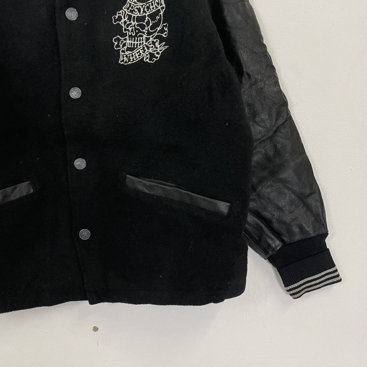Other Vintage Psycho Wheels Embroidery Logo Varsity Jacket Size US XL / EU 56 / 4 - 3 Thumbnail