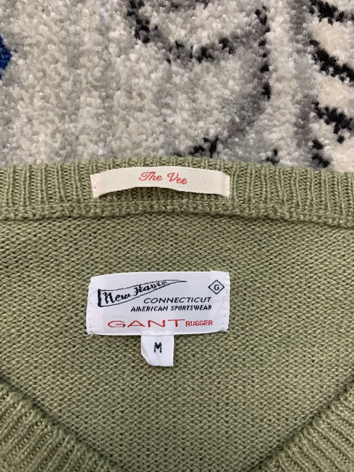 Gant Rugger The Vee Cotton V-Neck Sweater Size US M / EU 48-50 / 2 - 3 Thumbnail