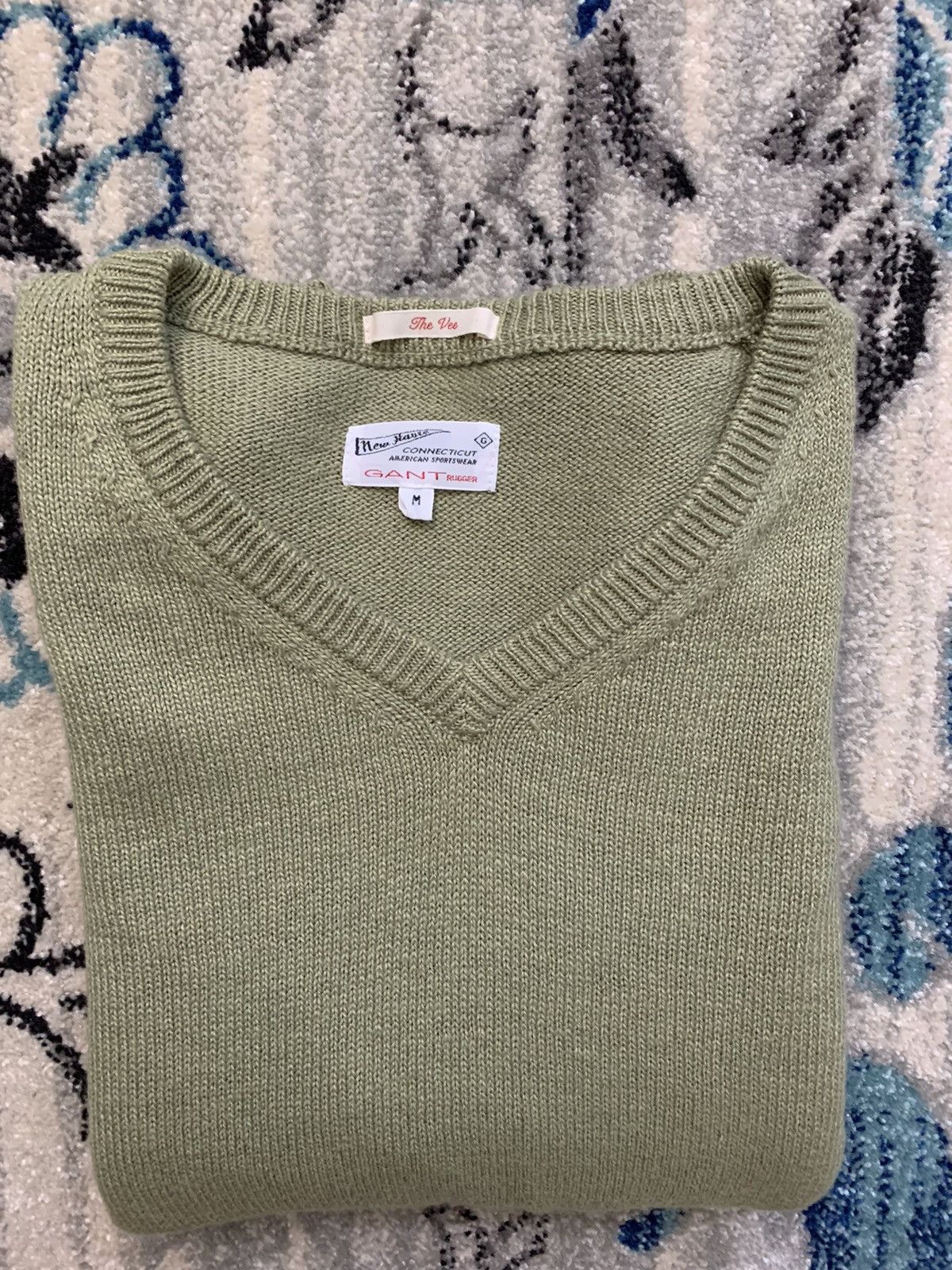 Gant Rugger The Vee Cotton V-Neck Sweater Size US M / EU 48-50 / 2 - 6 Thumbnail