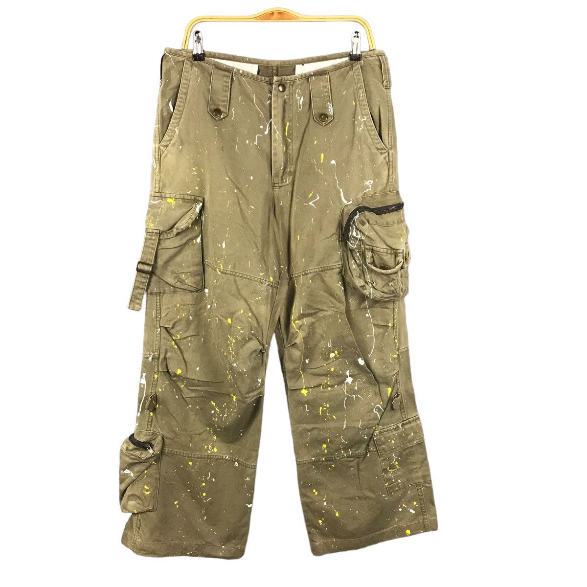 Japanese Brand BAGGY JAPANESE BRAND BAGGY CARGO PAINTED PANTS Size US 34 / EU 50 - 1 Thumbnail