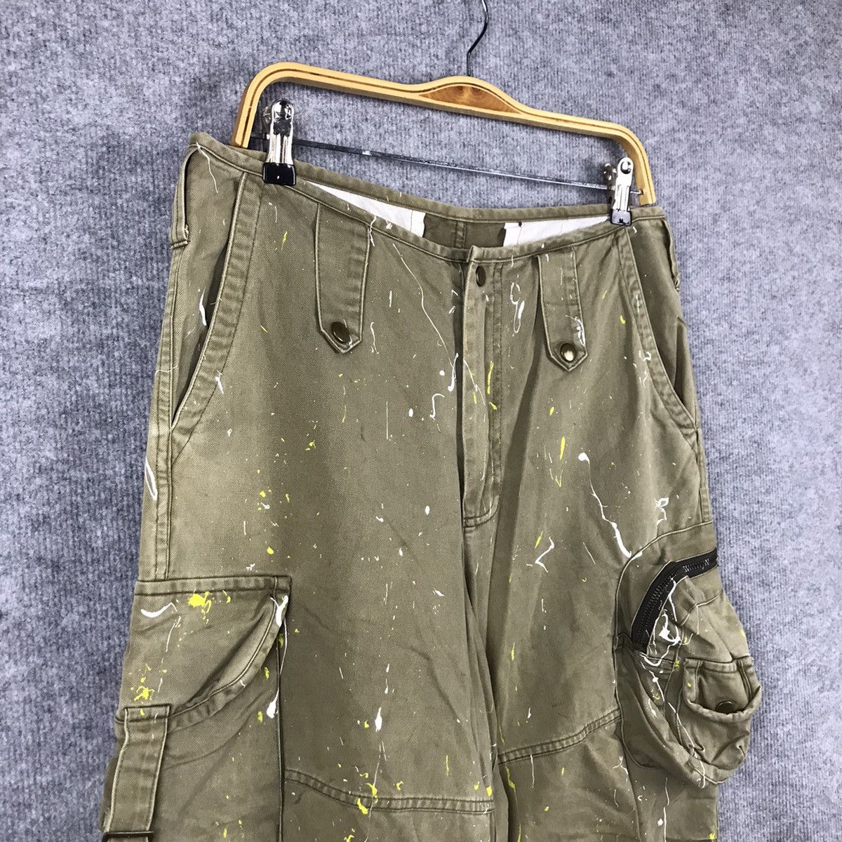 Japanese Brand BAGGY JAPANESE BRAND BAGGY CARGO PAINTED PANTS Size US 34 / EU 50 - 4 Thumbnail