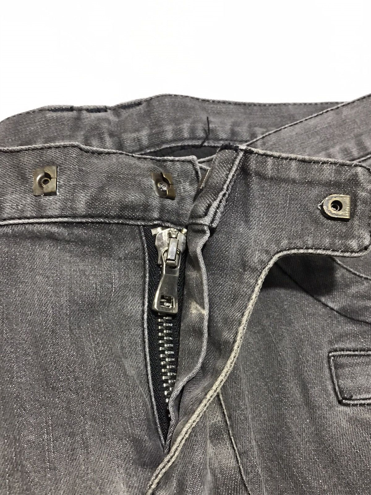 Alessandrini New York Alessandrini New York Bikers Denim Distressed Skinny Jeans Size US 34 / EU 50 - 4 Thumbnail