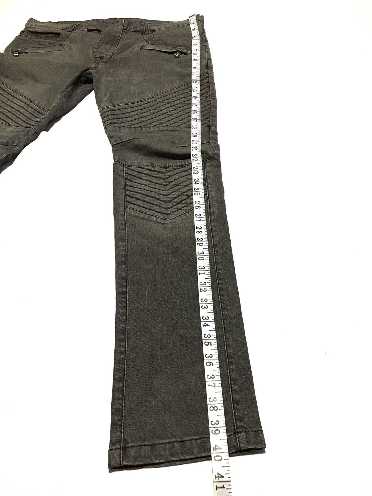 Alessandrini New York Alessandrini New York Bikers Denim Distressed Skinny Jeans Size US 34 / EU 50 - 9 Thumbnail