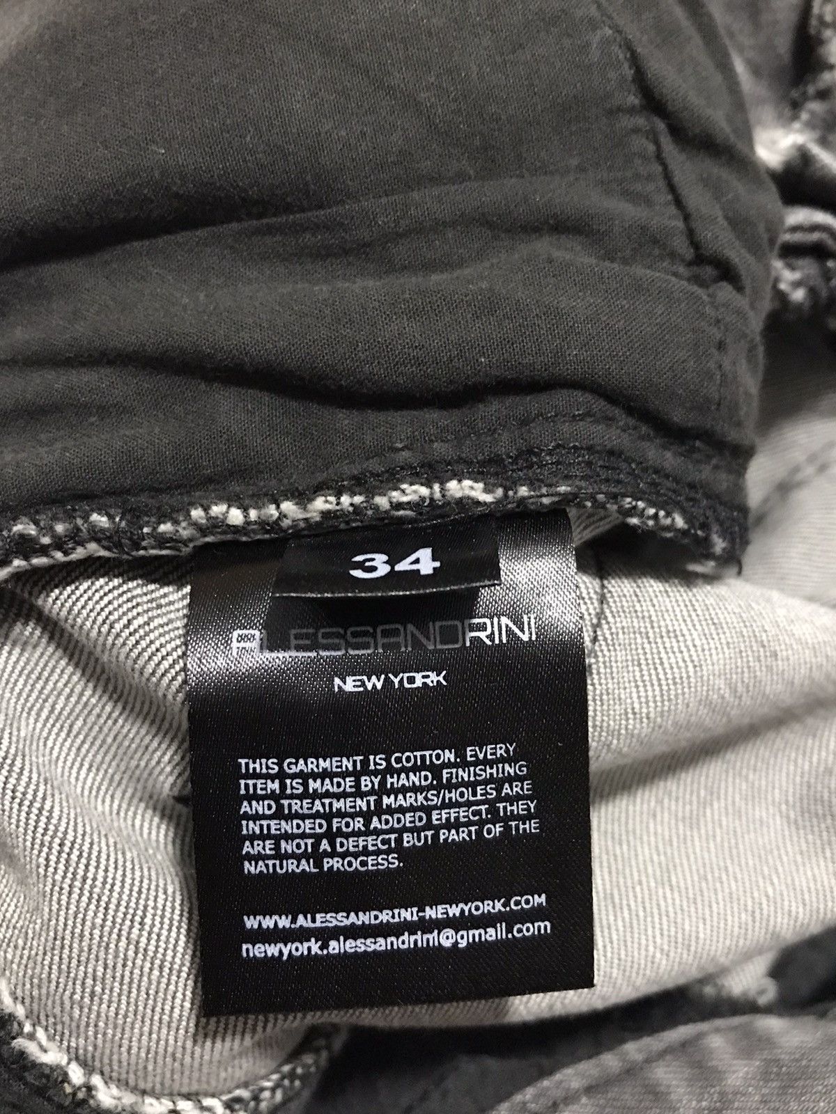 Alessandrini New York Alessandrini New York Bikers Denim Distressed Skinny Jeans Size US 34 / EU 50 - 6 Thumbnail