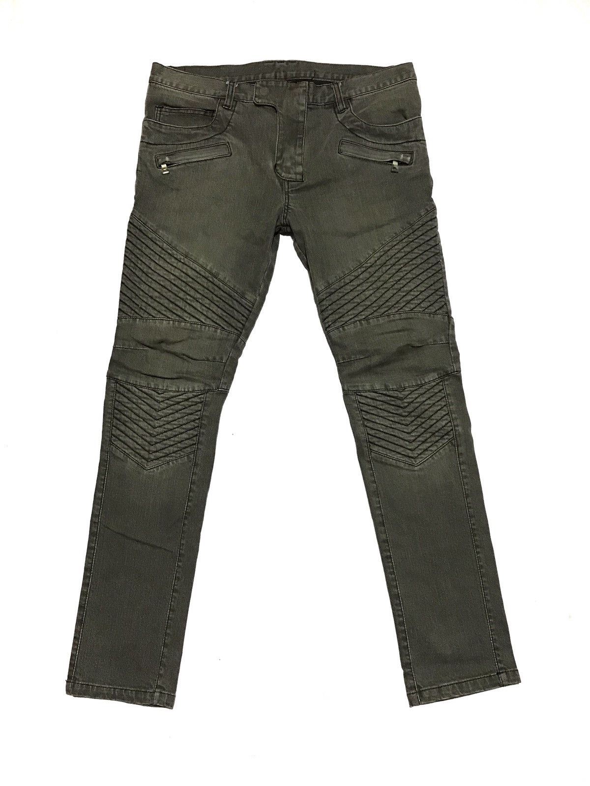 Alessandrini New York Alessandrini New York Bikers Denim Distressed Skinny Jeans Size US 34 / EU 50 - 1 Thumbnail