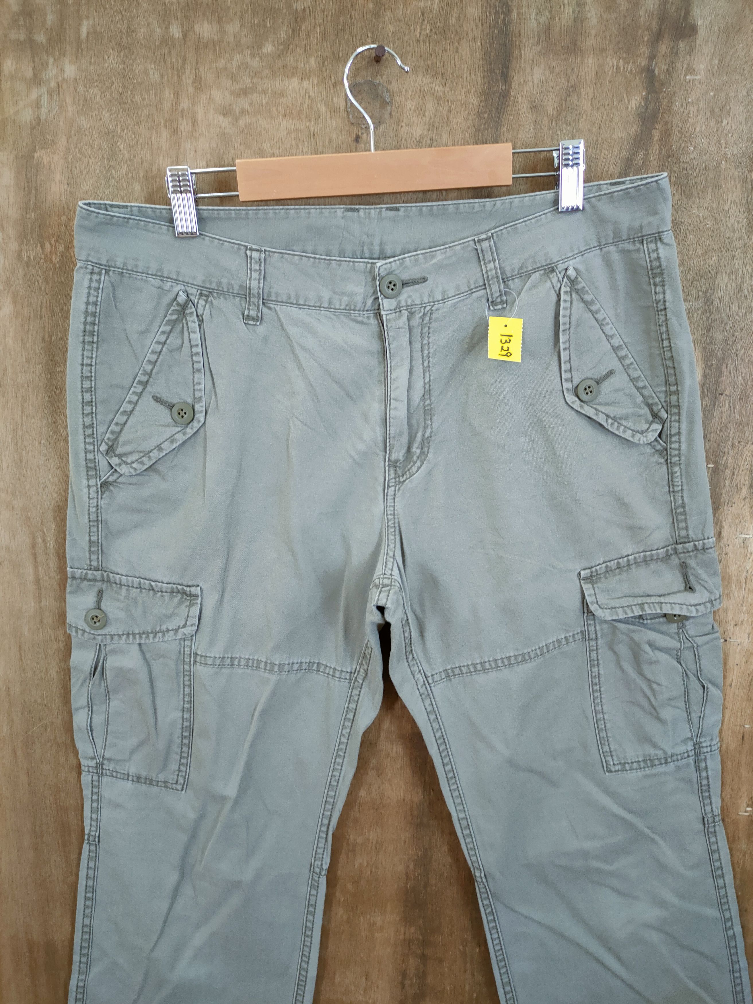 Japanese Brand DLL Uniqlo faded japan utility Multipocket Cargo pants #1329 Size US 33 - 3 Thumbnail