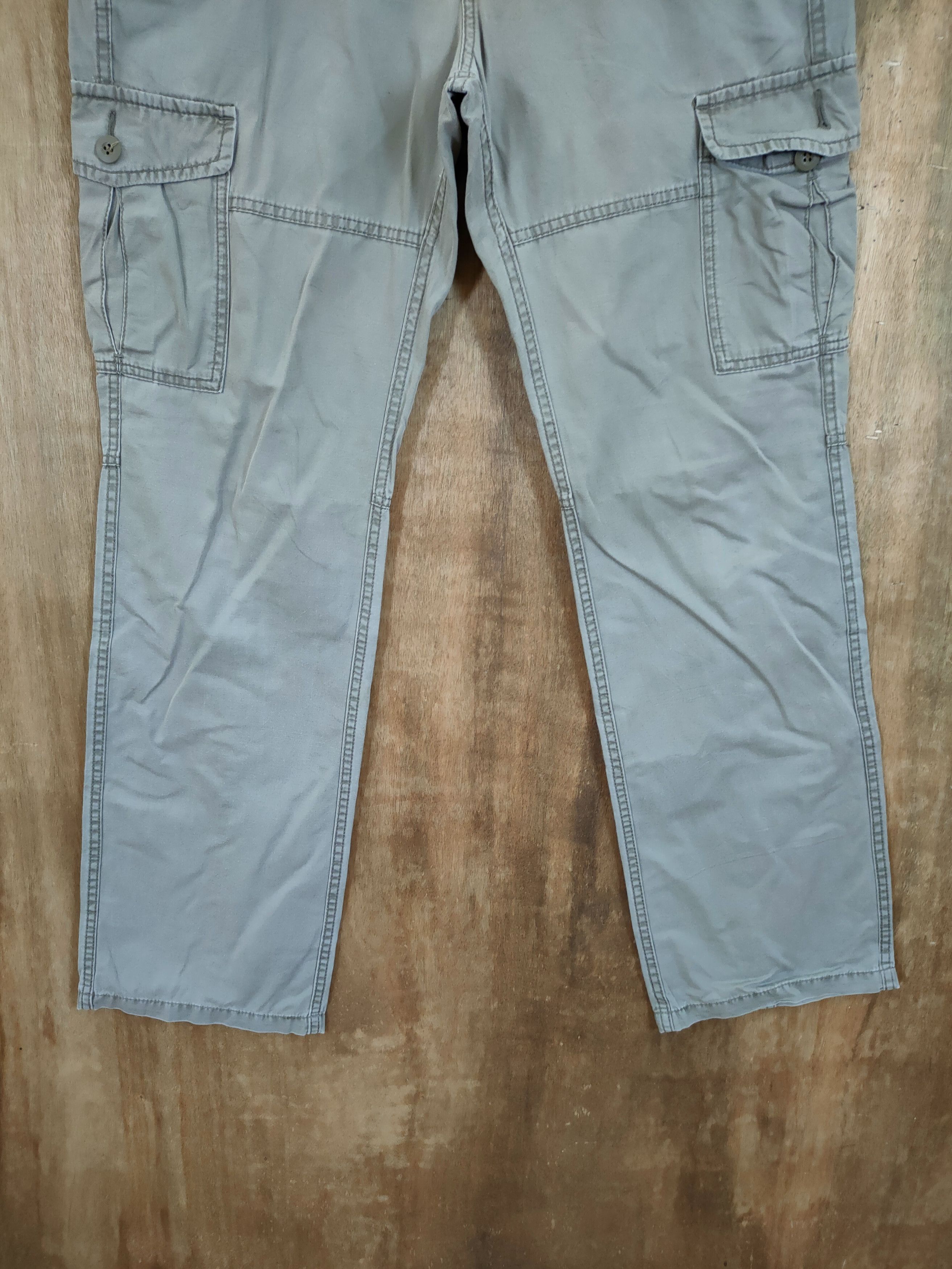 Japanese Brand DLL Uniqlo faded japan utility Multipocket Cargo pants #1329 Size US 33 - 2 Thumbnail