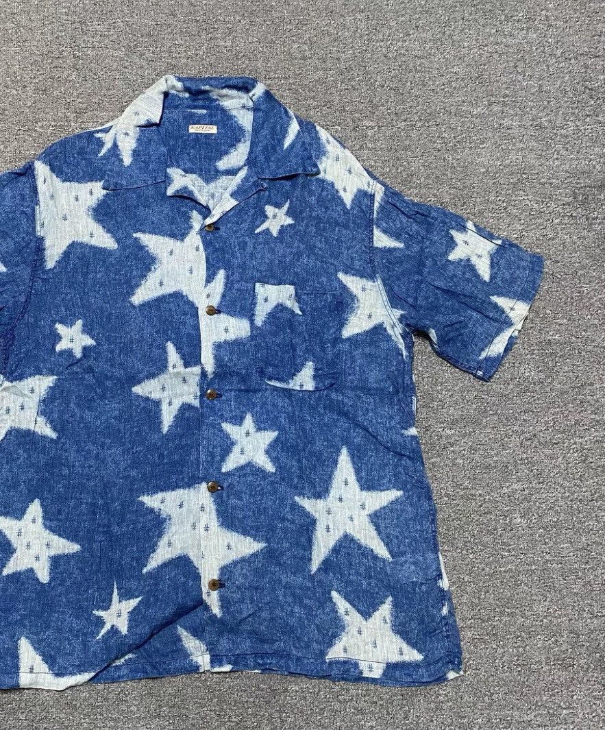 Pre-owned Kapital Star Tee Washed In Blue