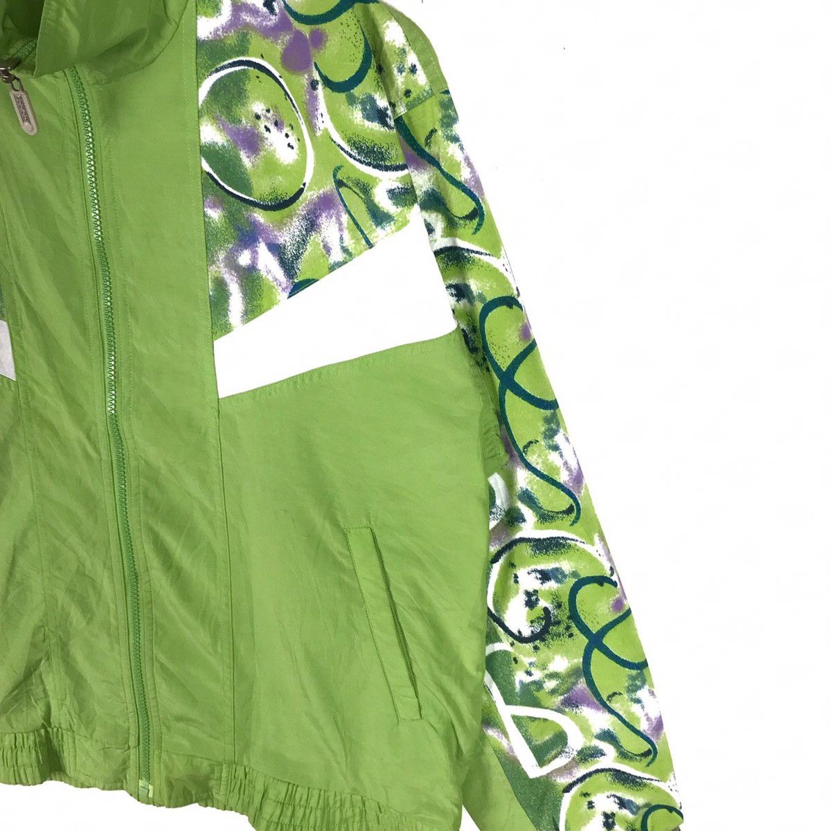 Adidas × Vintage Vintage 80s Adidas Small Logo Pop Art Windbreaker Zip Up Size US M / EU 48-50 / 2 - 5 Thumbnail