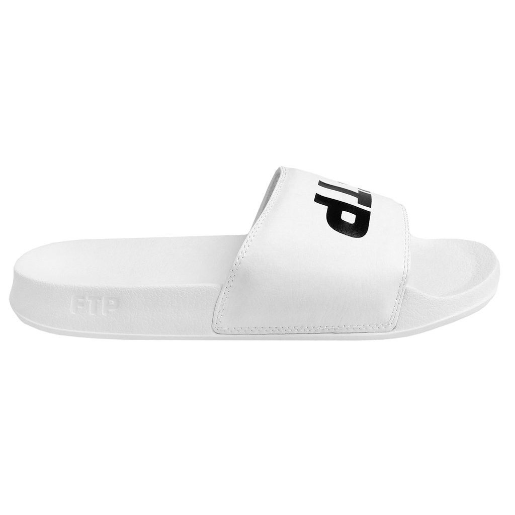 Fuck The Population FTP Upside Down Logo Slides White 10US Size US 10 / EU 43 - 2 Thumbnail