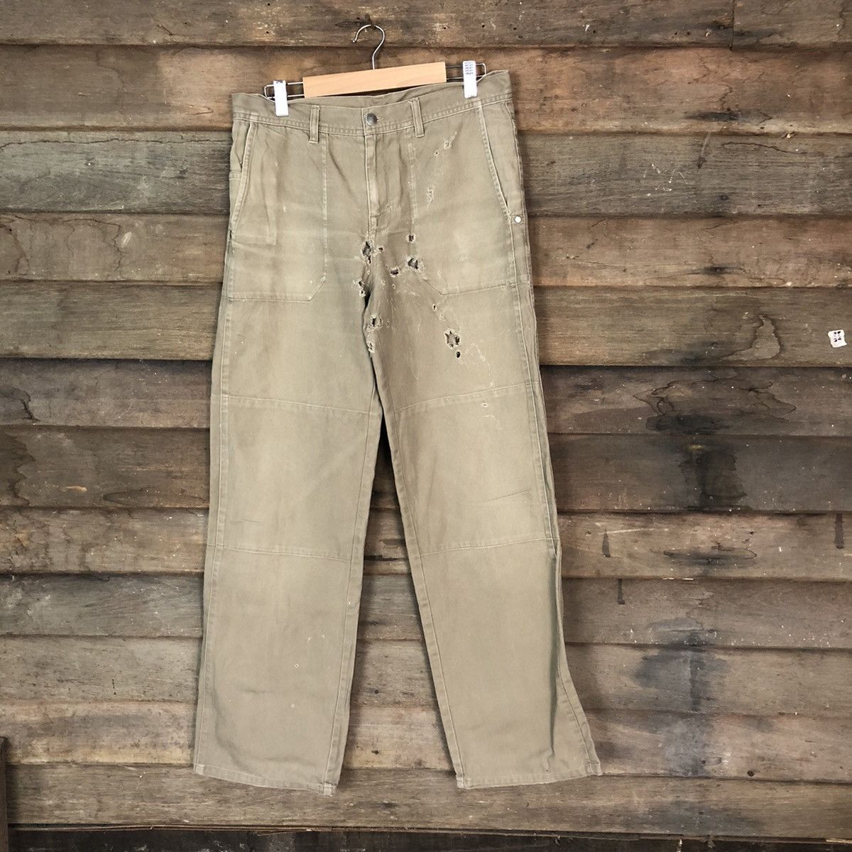 image of Distressed Denim x Patagonia Brown Distressed Double Knee Cargo Pants 7069, Men's (Size 30)