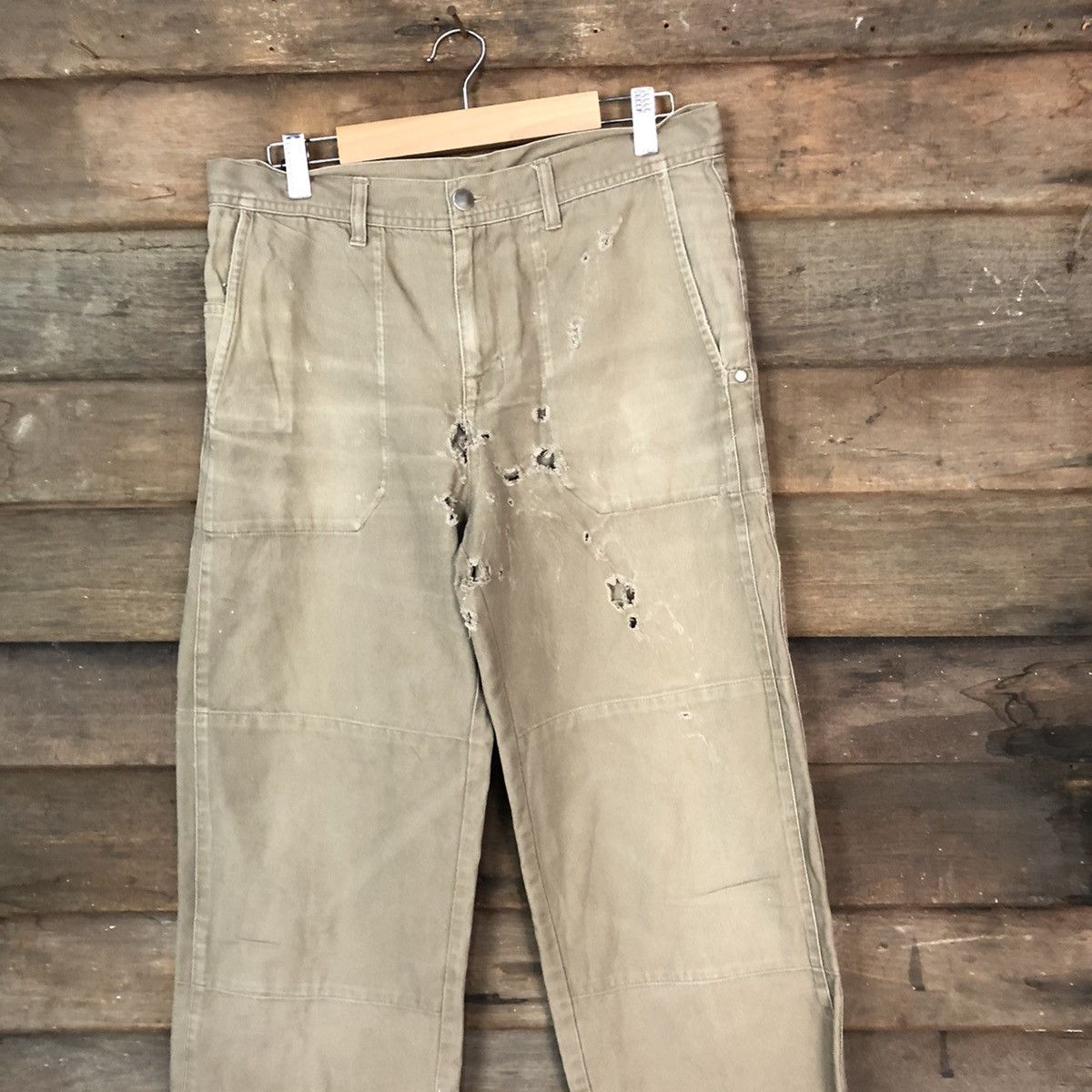 Patagonia DL Patagonia Brown Distressed double knee cargo Pants #7069 Size US 30 / EU 46 - 2 Thumbnail
