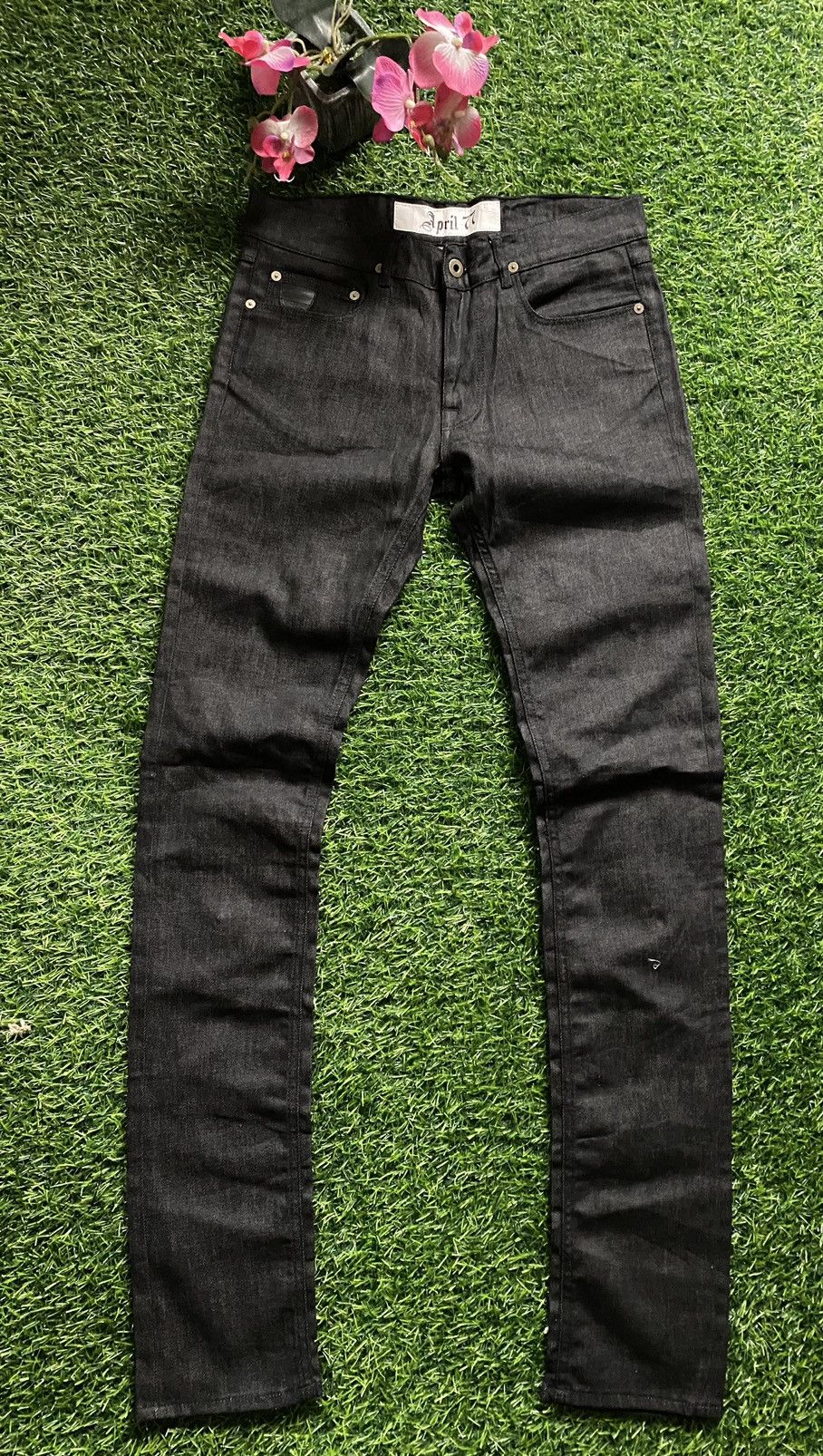 image of April 77 Slim Fit Pants in Black, Men's (Size 31)