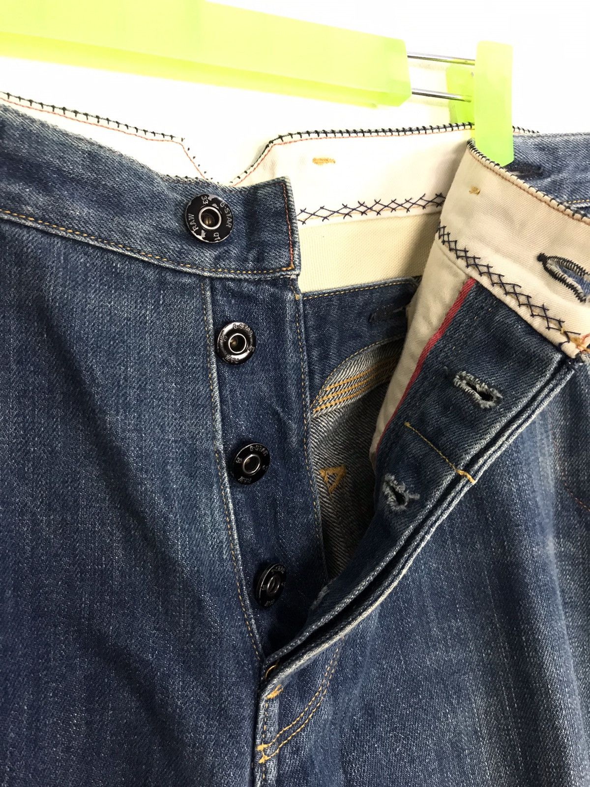 Vintage GS Star Raw Regular Fits Pants Buttonfly Distressed Denim Size US 34 / EU 50 - 3 Thumbnail