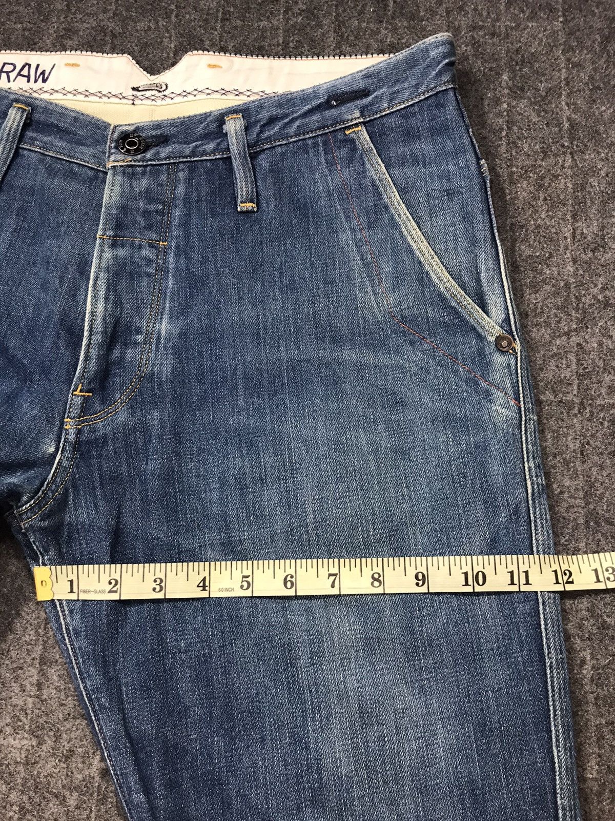 Vintage GS Star Raw Regular Fits Pants Buttonfly Distressed Denim Size US 34 / EU 50 - 10 Thumbnail