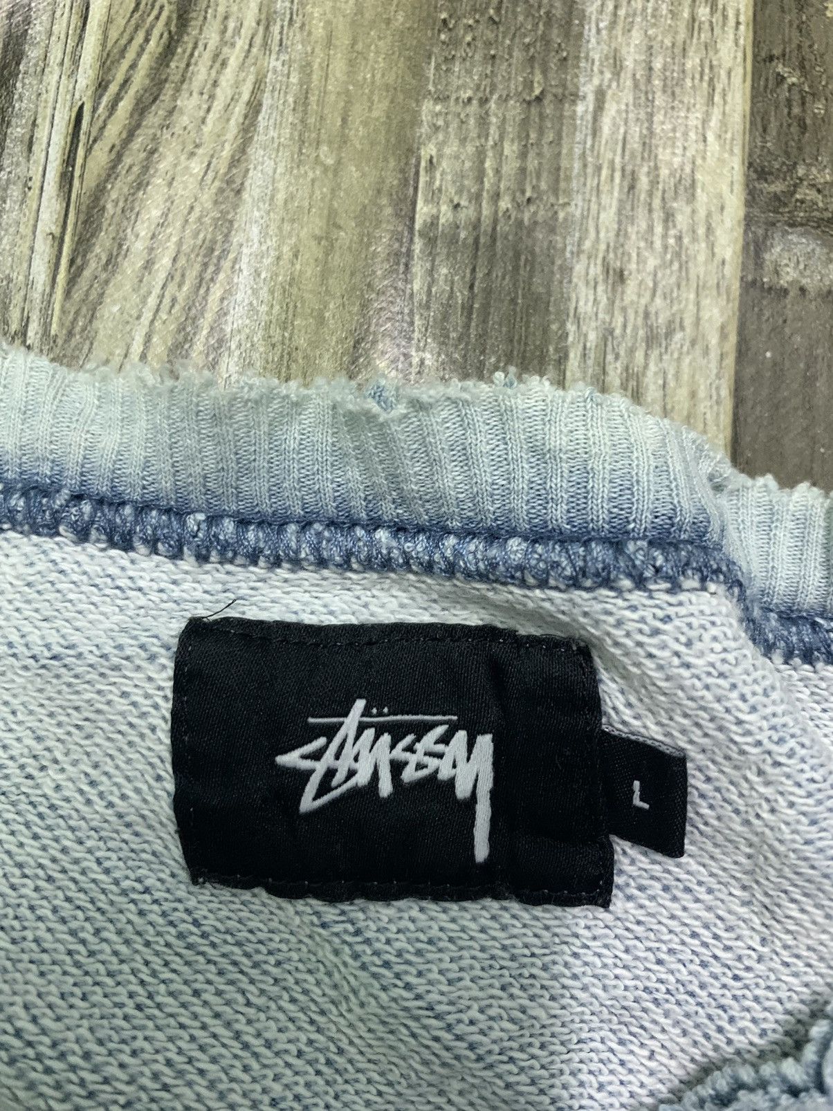 Stussy Vintage Stussy Distress Sun Faded Short Sleeve Sweatshirt Size US L / EU 52-54 / 3 - 9 Thumbnail