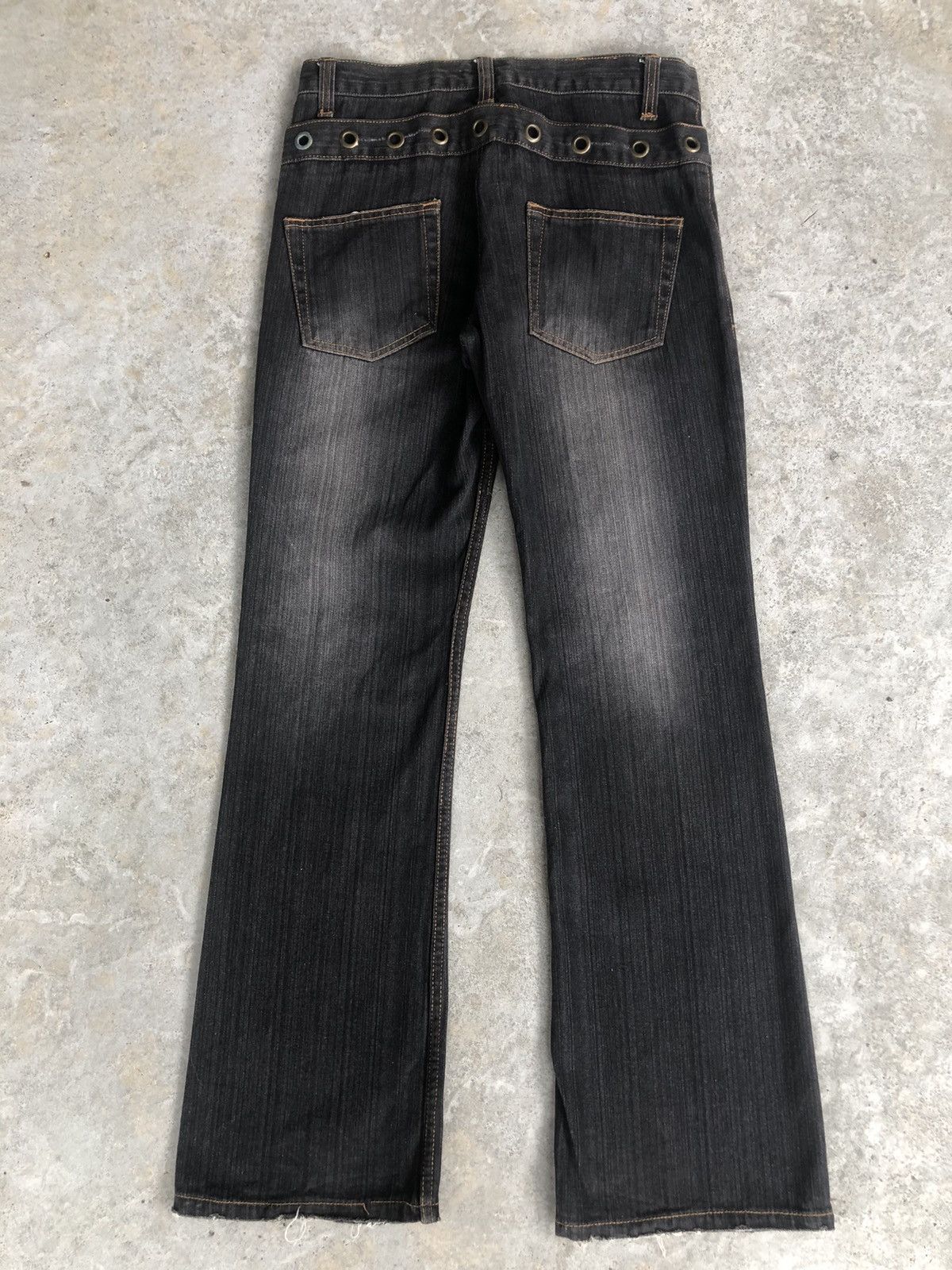 If Six Was Nine Japanese Nylaus Flared Jeans Double Waist Distressed Jeans Size US 32 / EU 48 - 2 Thumbnail