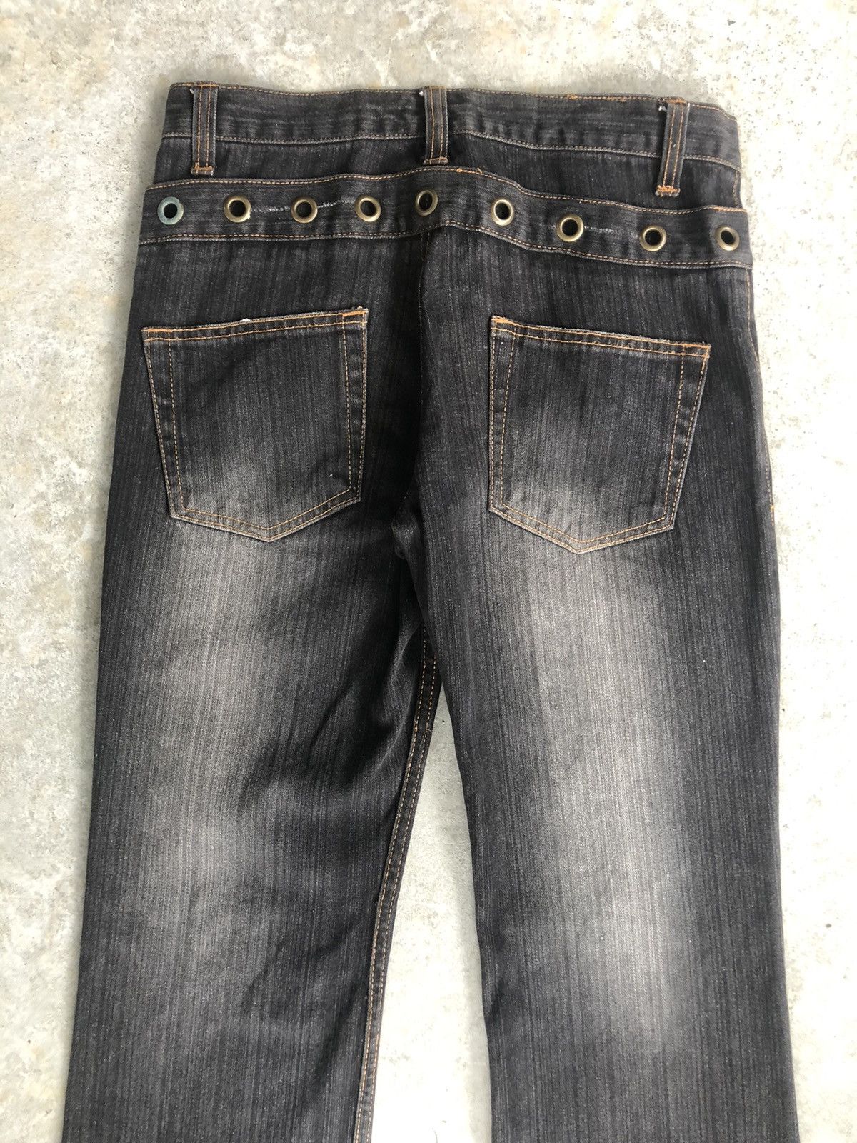 If Six Was Nine Japanese Nylaus Flared Jeans Double Waist Distressed Jeans Size US 32 / EU 48 - 12 Thumbnail