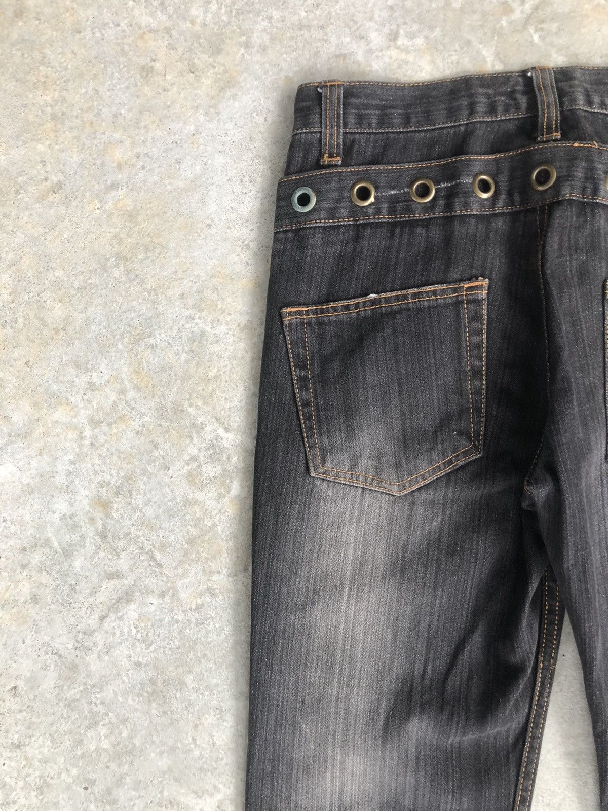 If Six Was Nine Japanese Nylaus Flared Jeans Double Waist Distressed Jeans Size US 32 / EU 48 - 13 Thumbnail