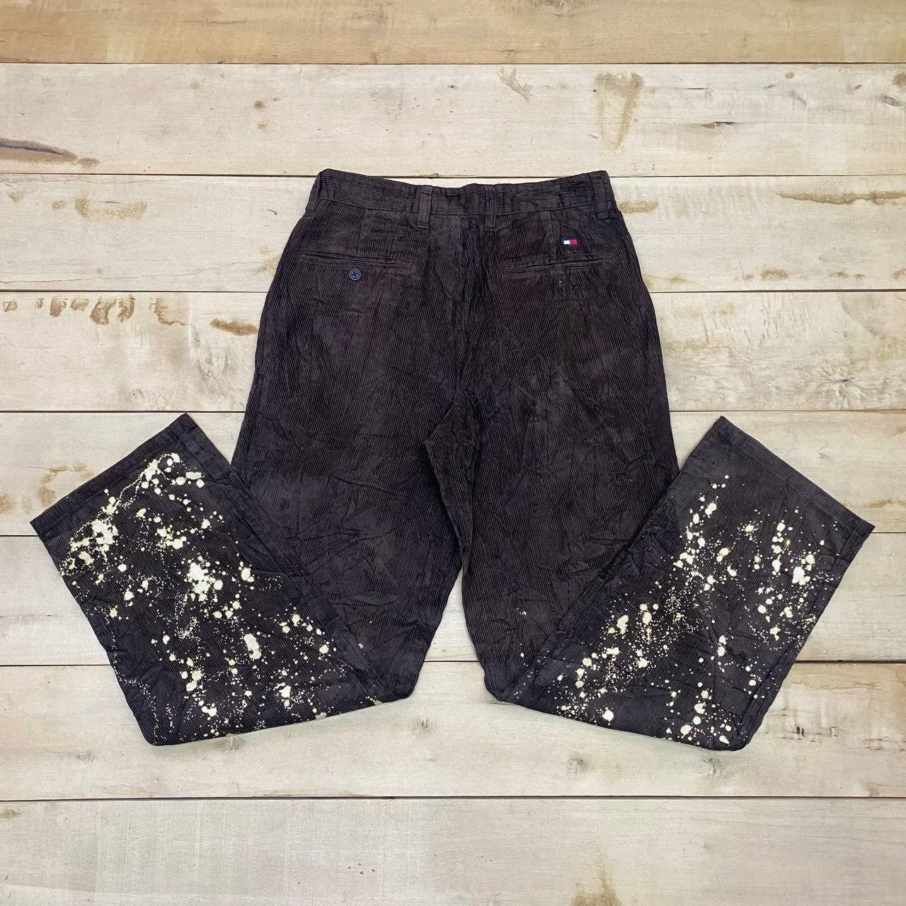 Tommy Hilfiger × Vintage X385 VTG TOMMY CORDUROY ACID WASH PANTS Size US 29 - 1 Thumbnail