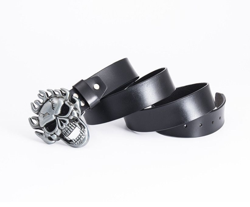Leather 🔥Fashion retro personality belt Size ONE SIZE - 3 Thumbnail