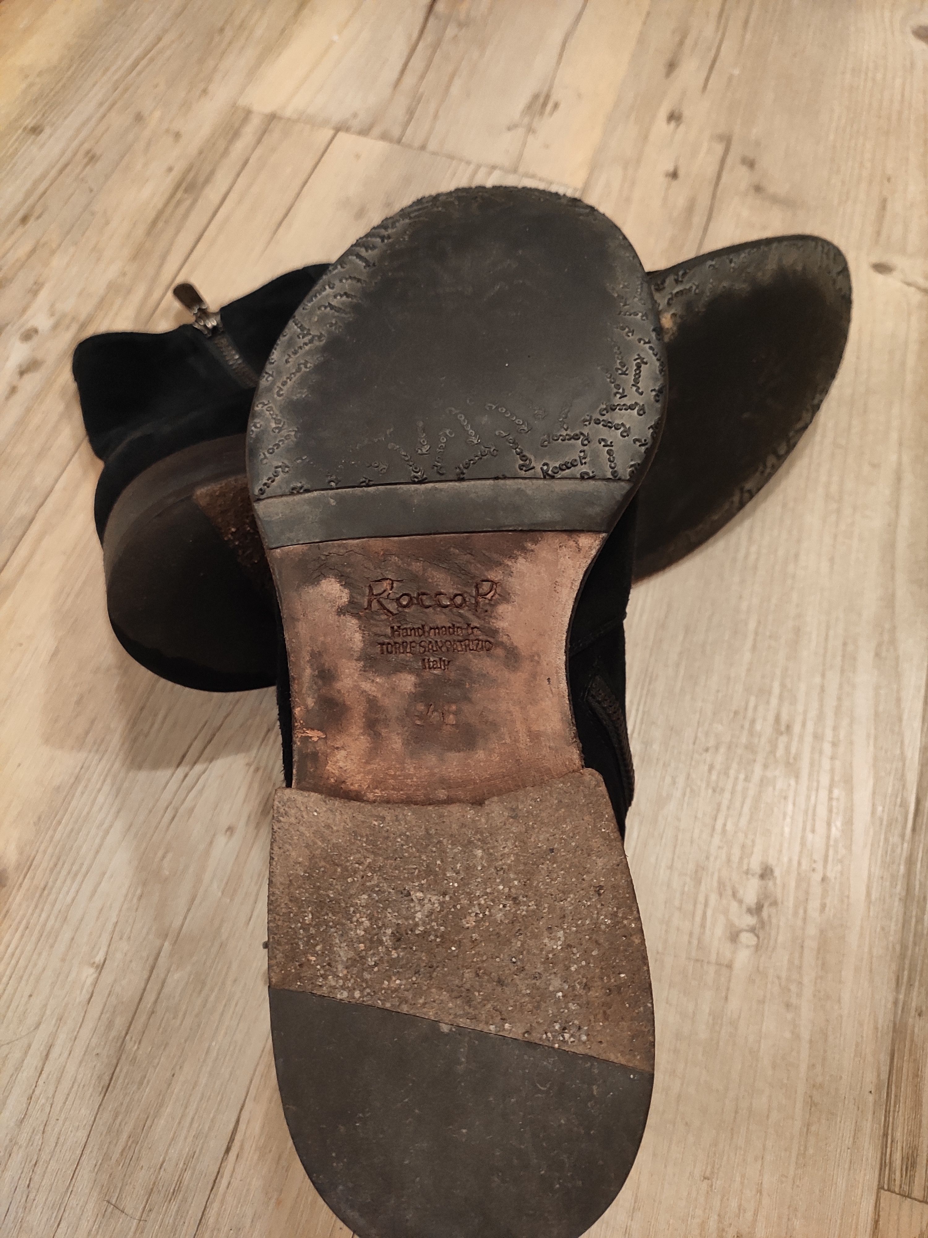 RoccoP Black suede sidezips.Like Dior or Saint Laurent boots Size US 8.5 / EU 41-42 - 5 Thumbnail