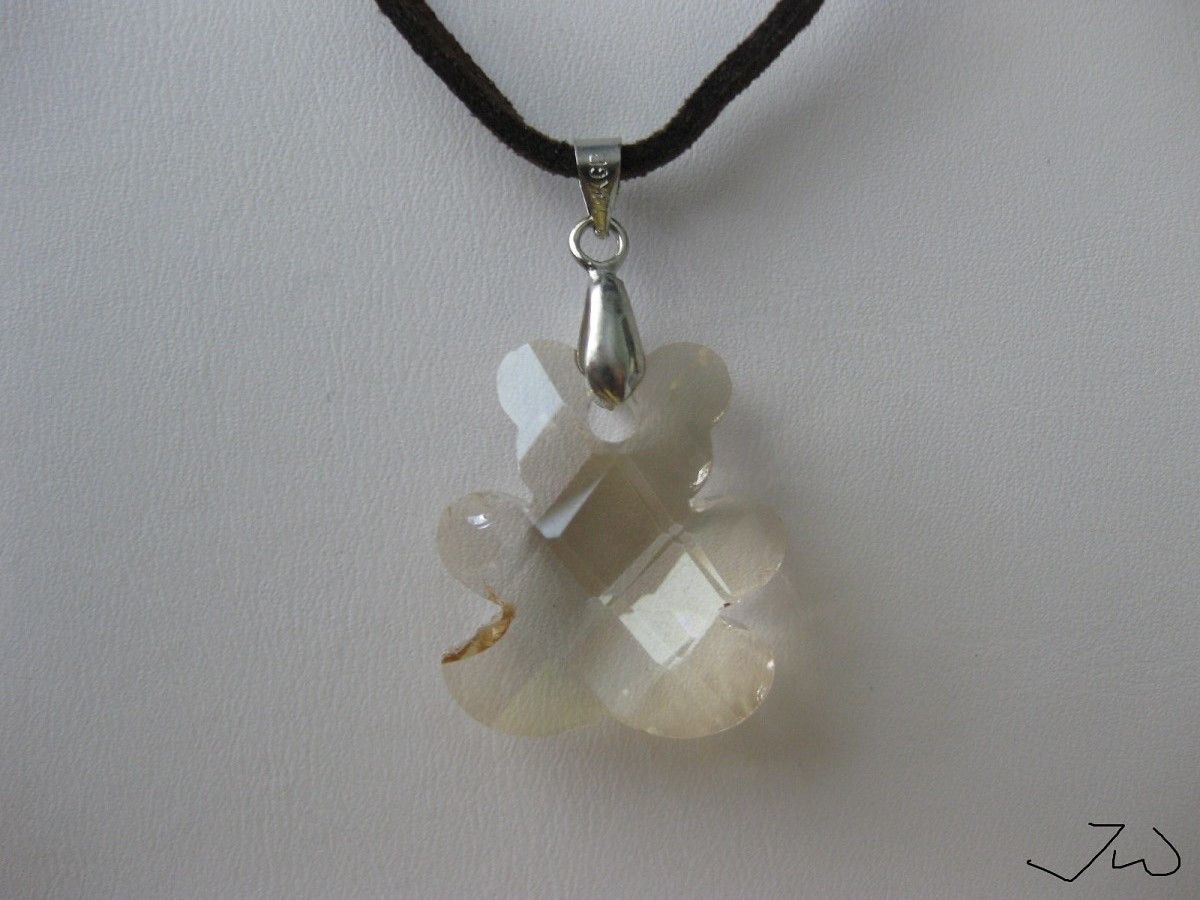 Jewelry Brown Bear Crystal Leather Necklace Size ONE SIZE - 3 Thumbnail