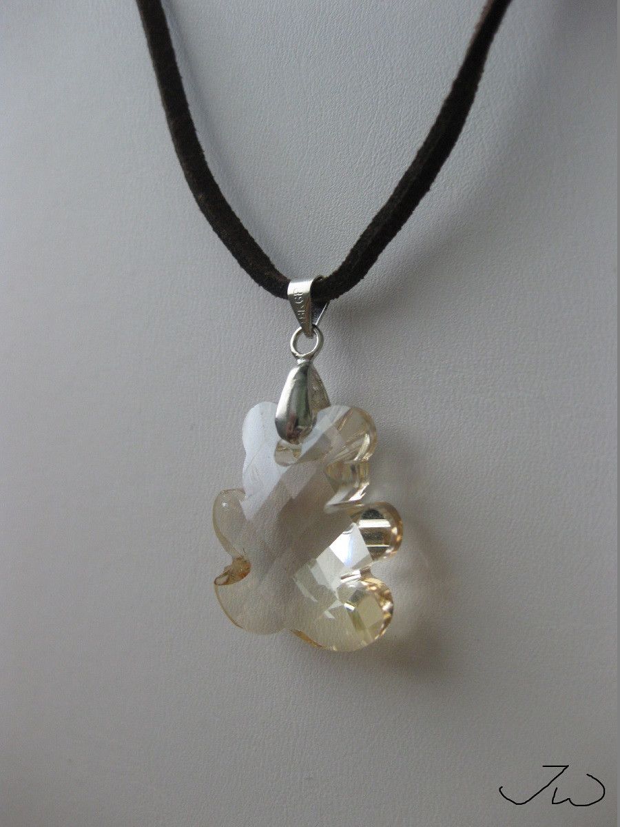 Jewelry Brown Bear Crystal Leather Necklace Size ONE SIZE - 2 Thumbnail