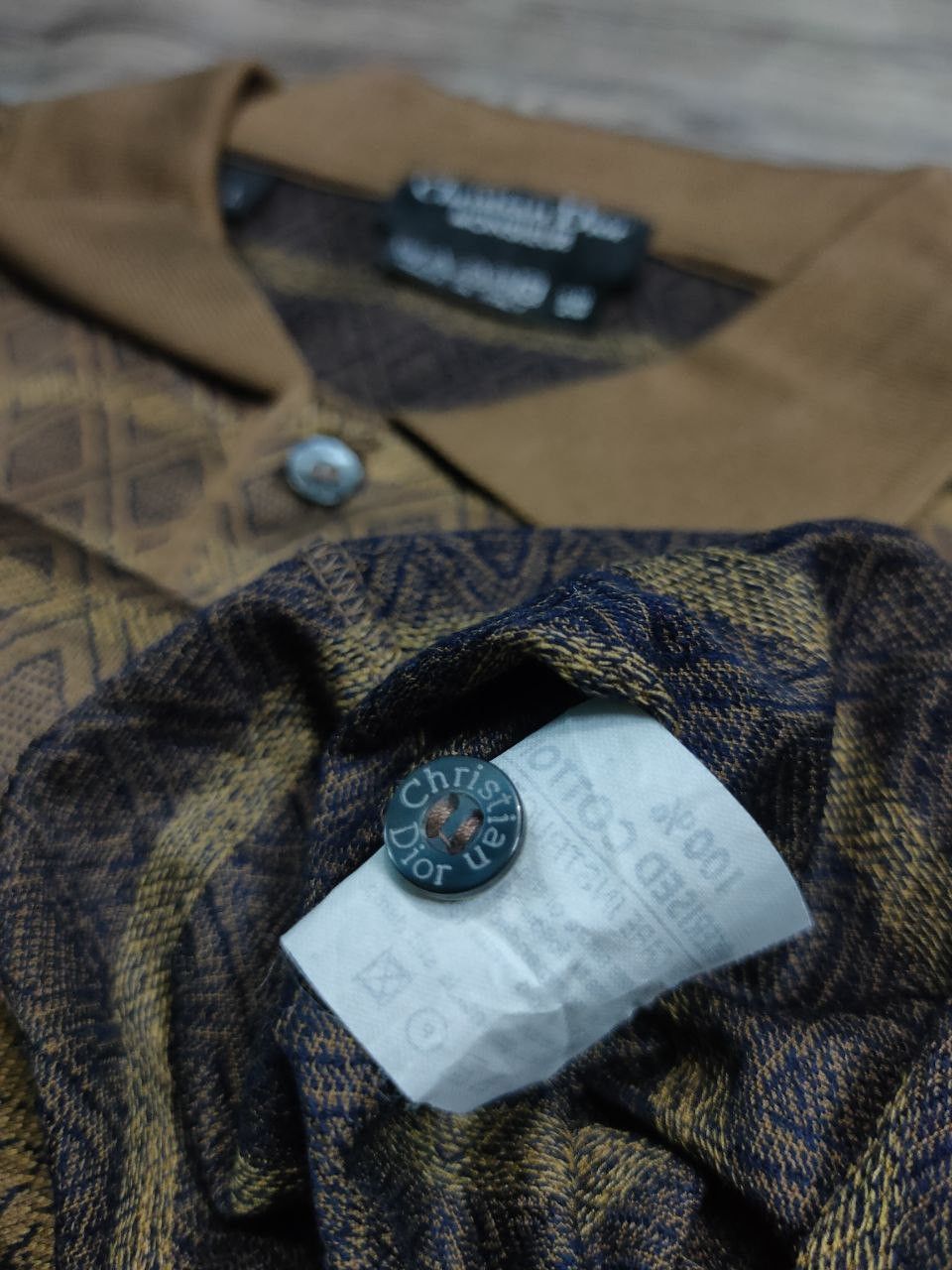 Christian Dior Monsieur × Dior × Vintage 💥final💥 Vintage Pattern Christian Dior Monsieur Polo shirt Size US L / EU 52-54 / 3 - 3 Thumbnail