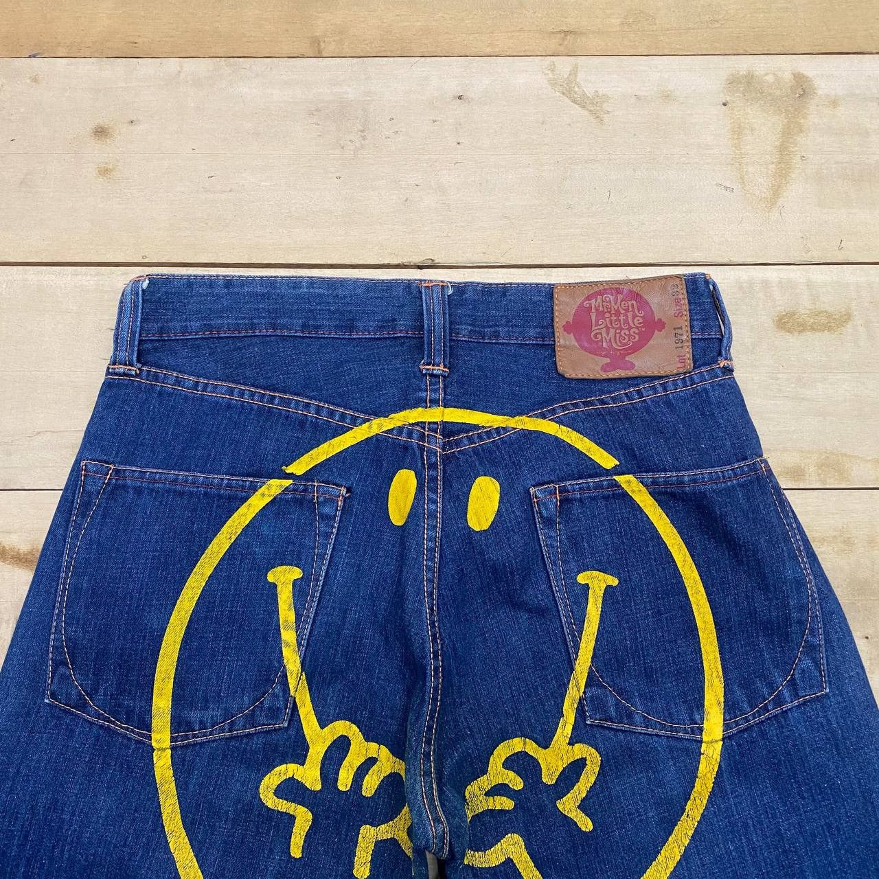 Japanese Brand X388 JAPAN Mr MEN X LITTLE MISS PAINTED DENIM Size US 31 - 2 Thumbnail